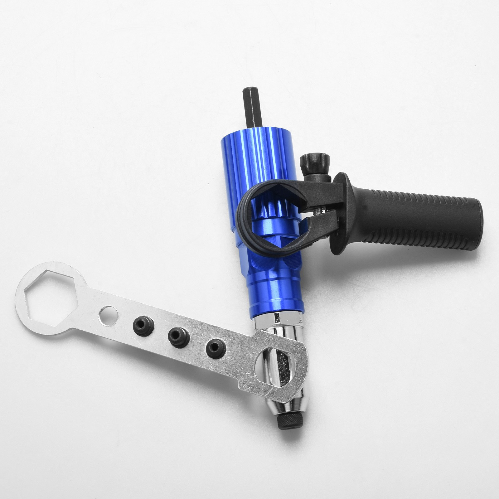 Electric Drill Rivet Gun Adapter Pop Rivet Tool 4 Sizes 3/32-3/16 1/4 Hex Shank