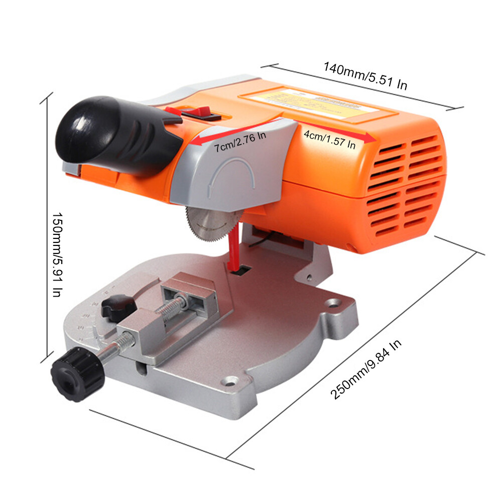 Mini Benchtop Cut Off Miter Saw Hobby Crafts Cuts Wood Brass Home Tool 7800r/min