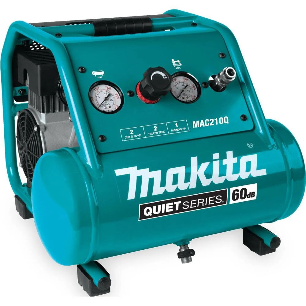 Makita MAC210Q Quiet Series Air Compressor 1 HP 2 Gallon Oil Free Electric