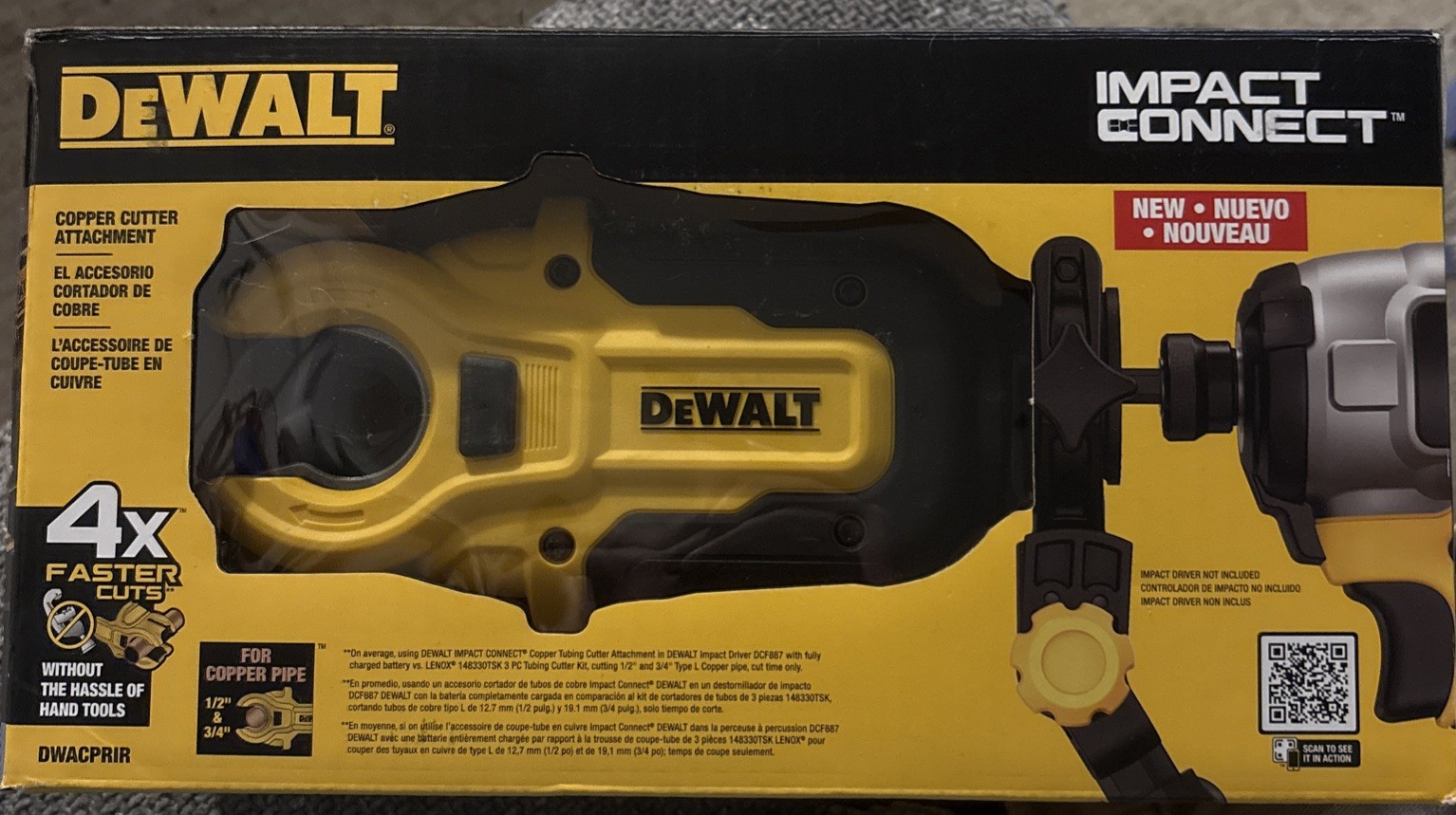 DEWALT IMPACT CONNECT 1/2-in to 3/4-in Copper Pipe Cutter Attachment