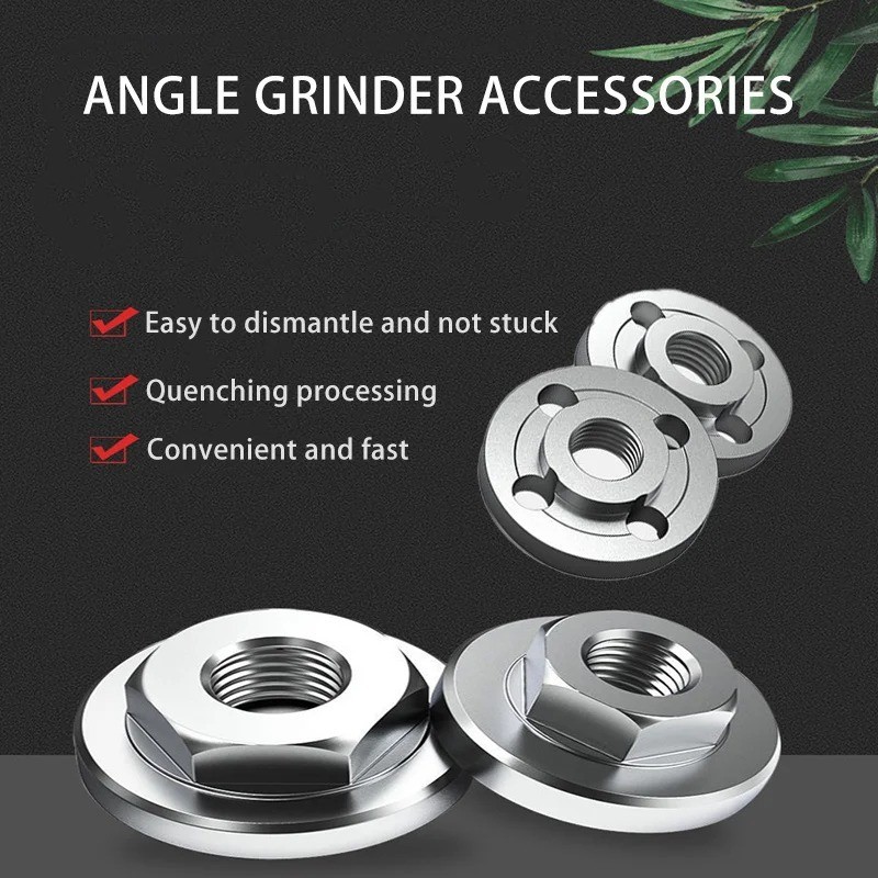 Angle Grinder Flange Nut Set M14/5/8-11 Metal Pressure Plate Replacement Tool