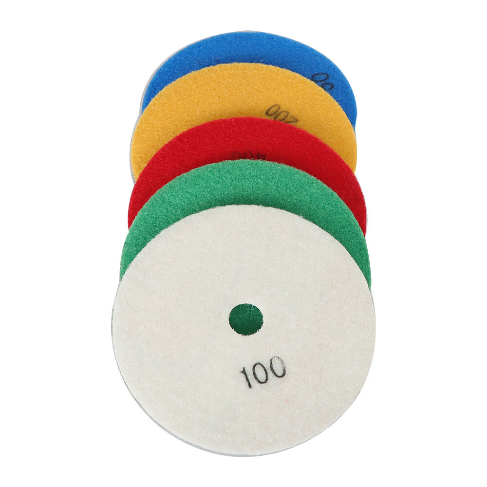 For Marble Quartz Stone Polishing 5&Prime; Diamond Concrete Wet Dry Polishing Pad Set