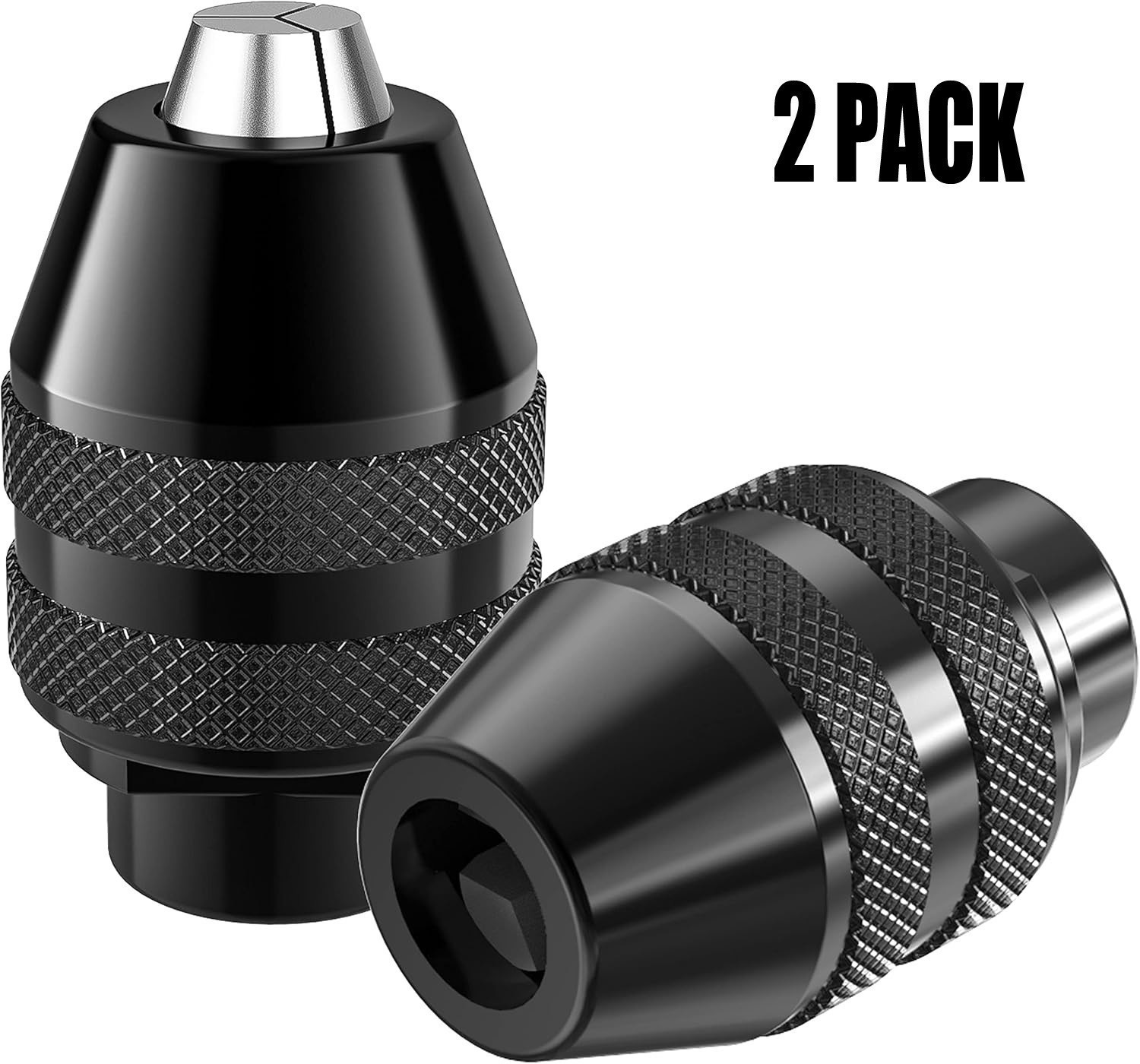 2Pcs Keyless Quick Change Chuck Adapter Fit Dremel 3000 395 4000 398 8200
