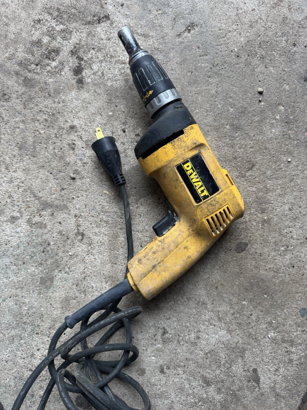 DEWALT DW250 Corded Drywall Screwdriver 120V 5.0A Yellow Black For Parts