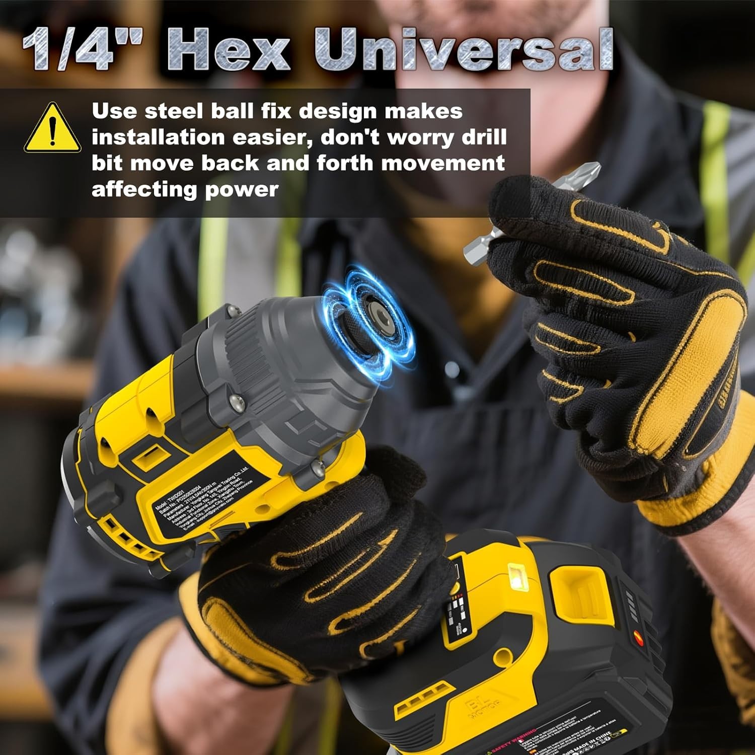 Cordless Impact Driver 2655In-lbs300N·m – 21V 1/4&Prime; Hex Chuck Brushless Hand I…