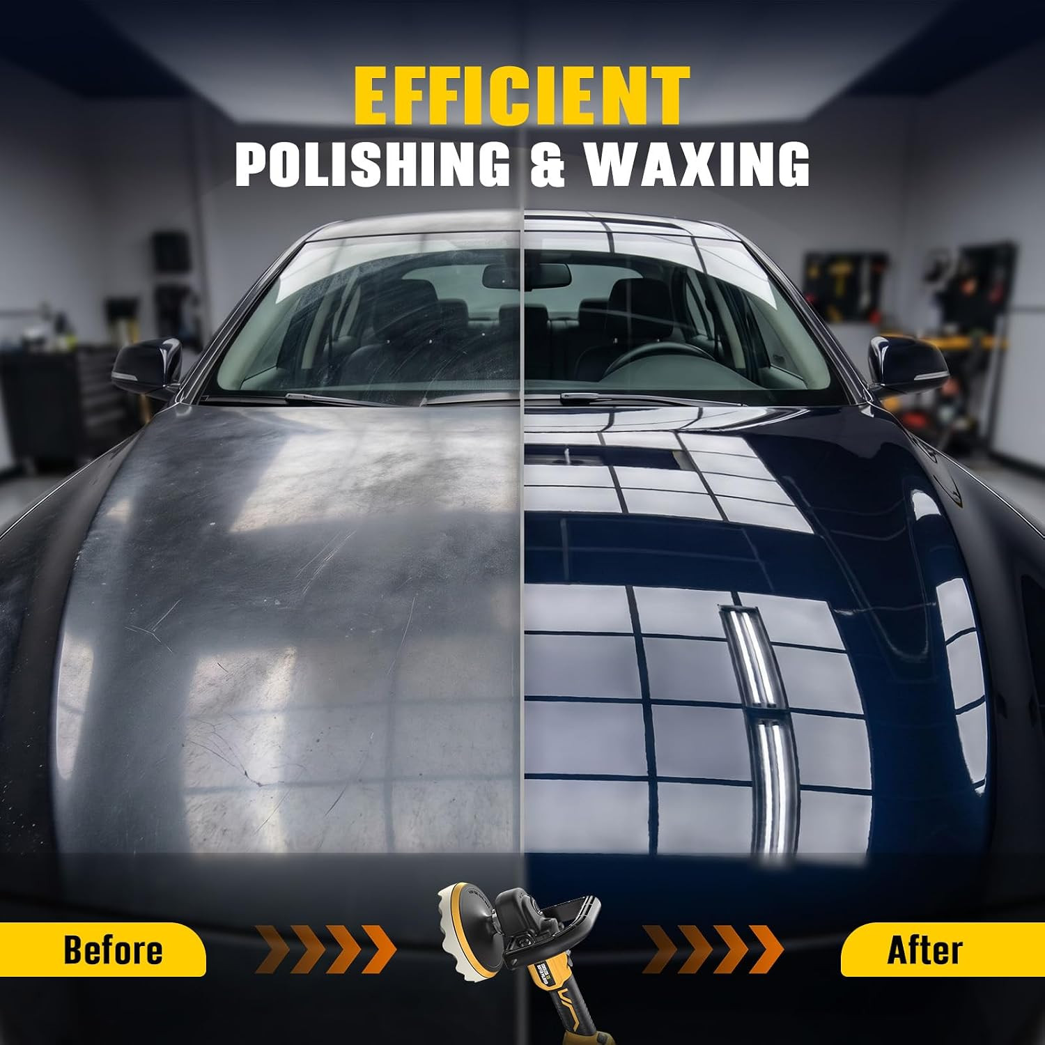 Rotary Buffer Polisher Kit 7 Inch/6 Inch for Dewalt 20V Battery (Tool Only) | 6
