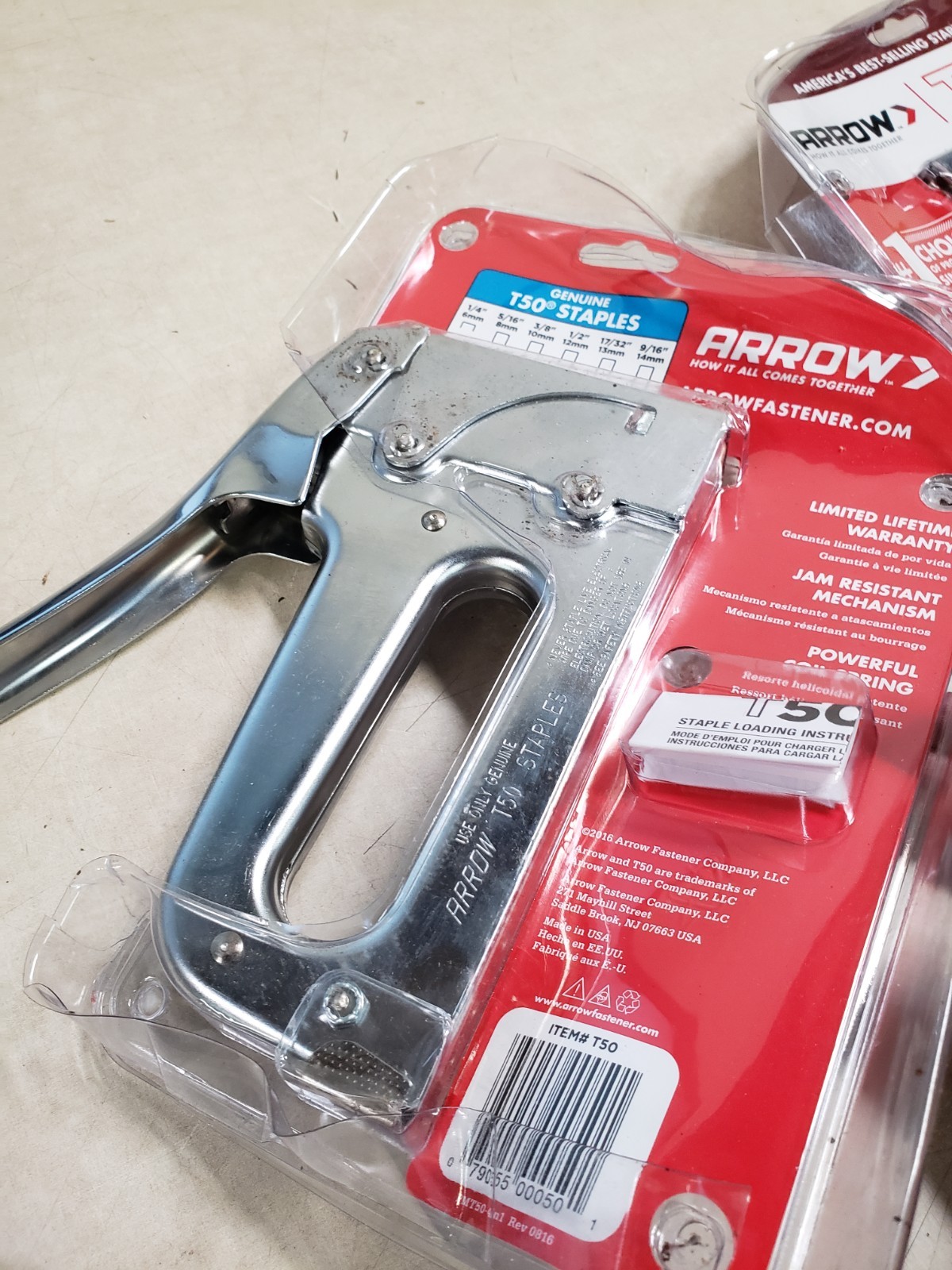 Lot of 2 – Arrow T50 Pro Heavy Duty Staple Gun