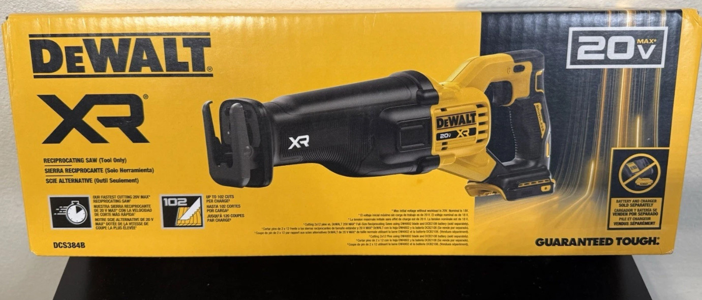 DeWalt DCS384B 20V XR Cordless Brushless Battery Reciprocating Saw Max 20 volt