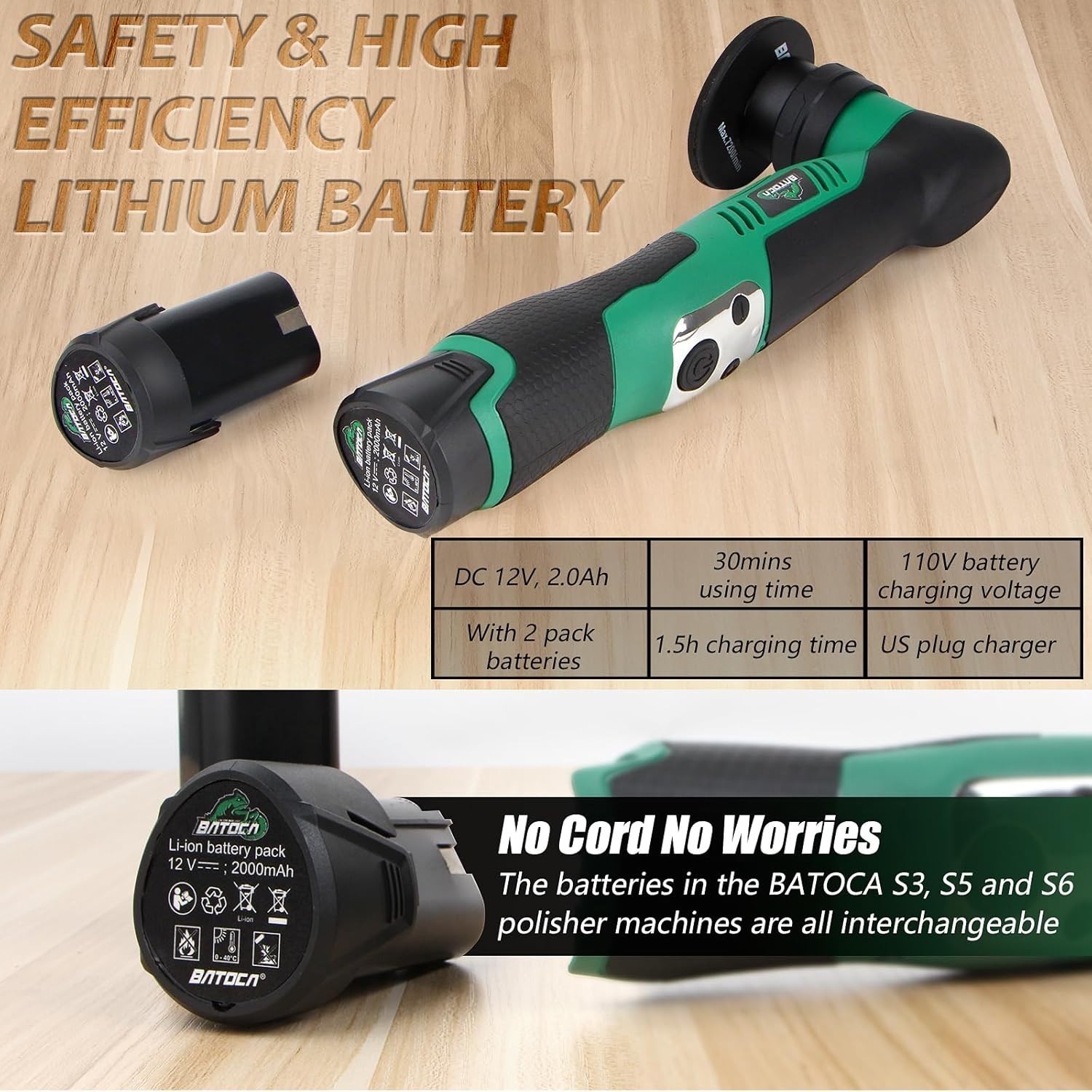 Mini Cordless Car Polisher & Buffer – Dual Action Rotary Polishing Machine with