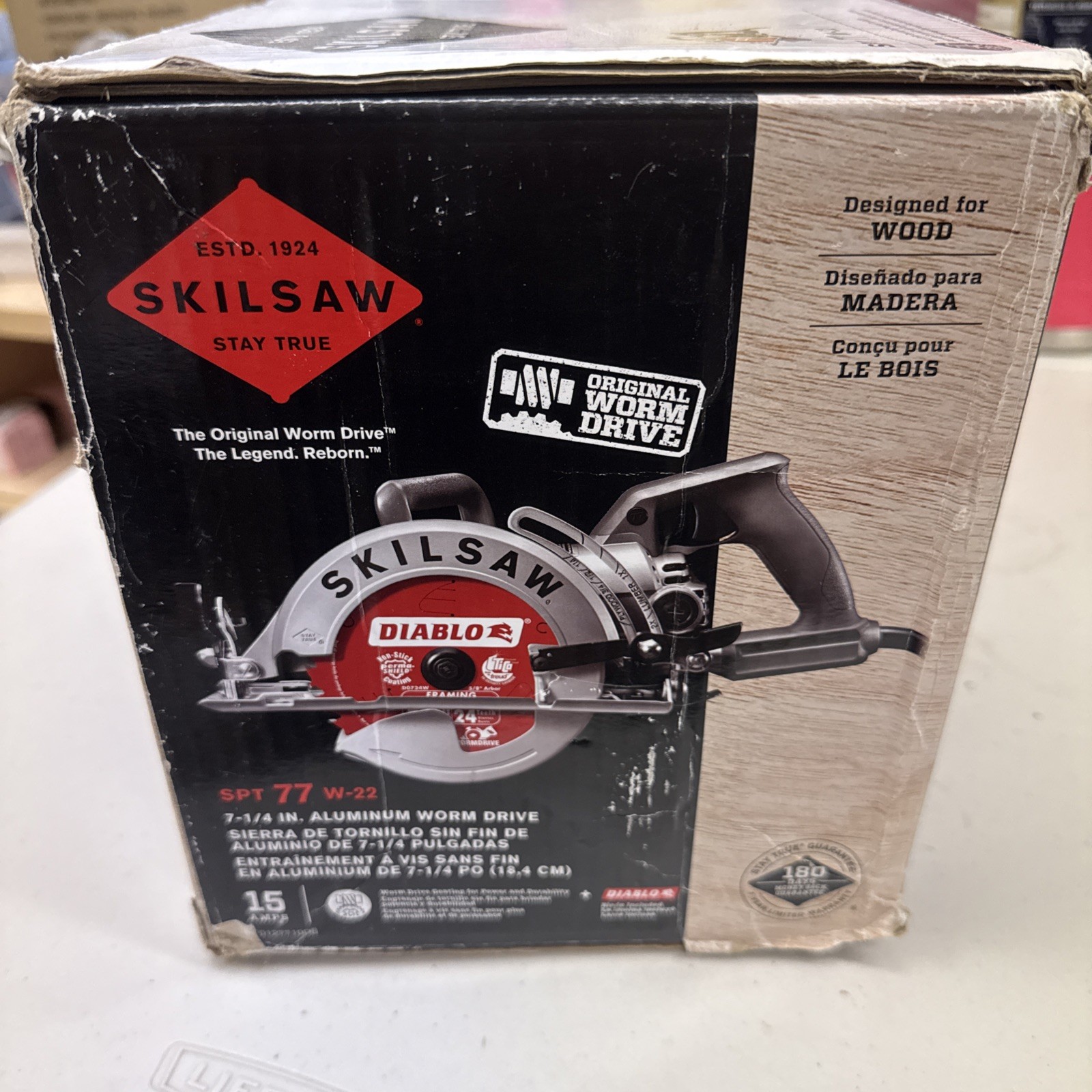 SKILSAW SPT77W-22 7.25&Prime; 5300 RPM Electric Circular Saw – Gray