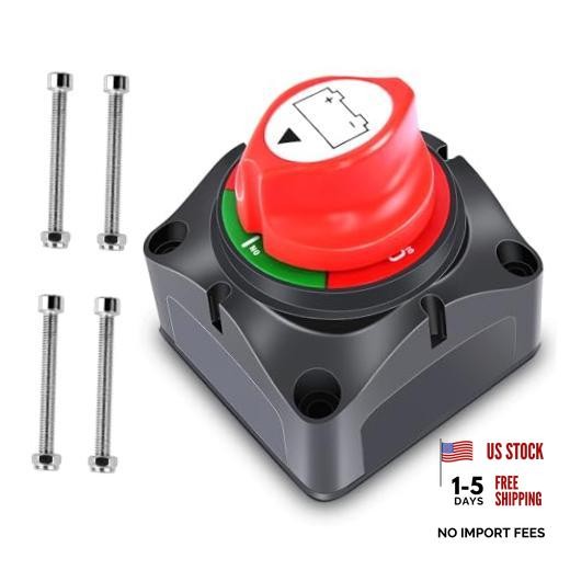 – 90015A Battery Switch 12-48V Waterproof Heavy Duty 1Pcs On-Off Switch 275A