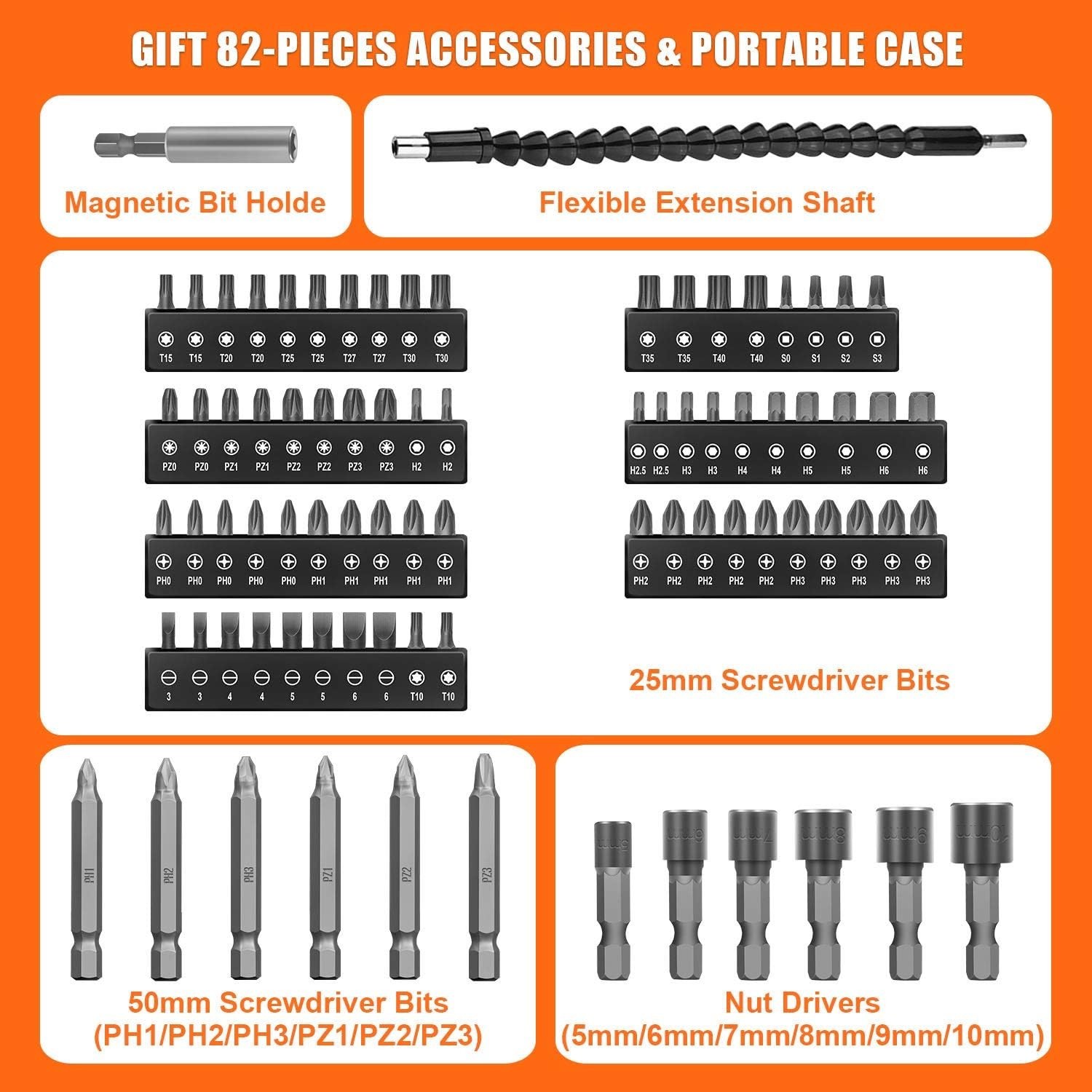 ET-CS-8K 8V Cordless Electric Screwdriver Set Replacement