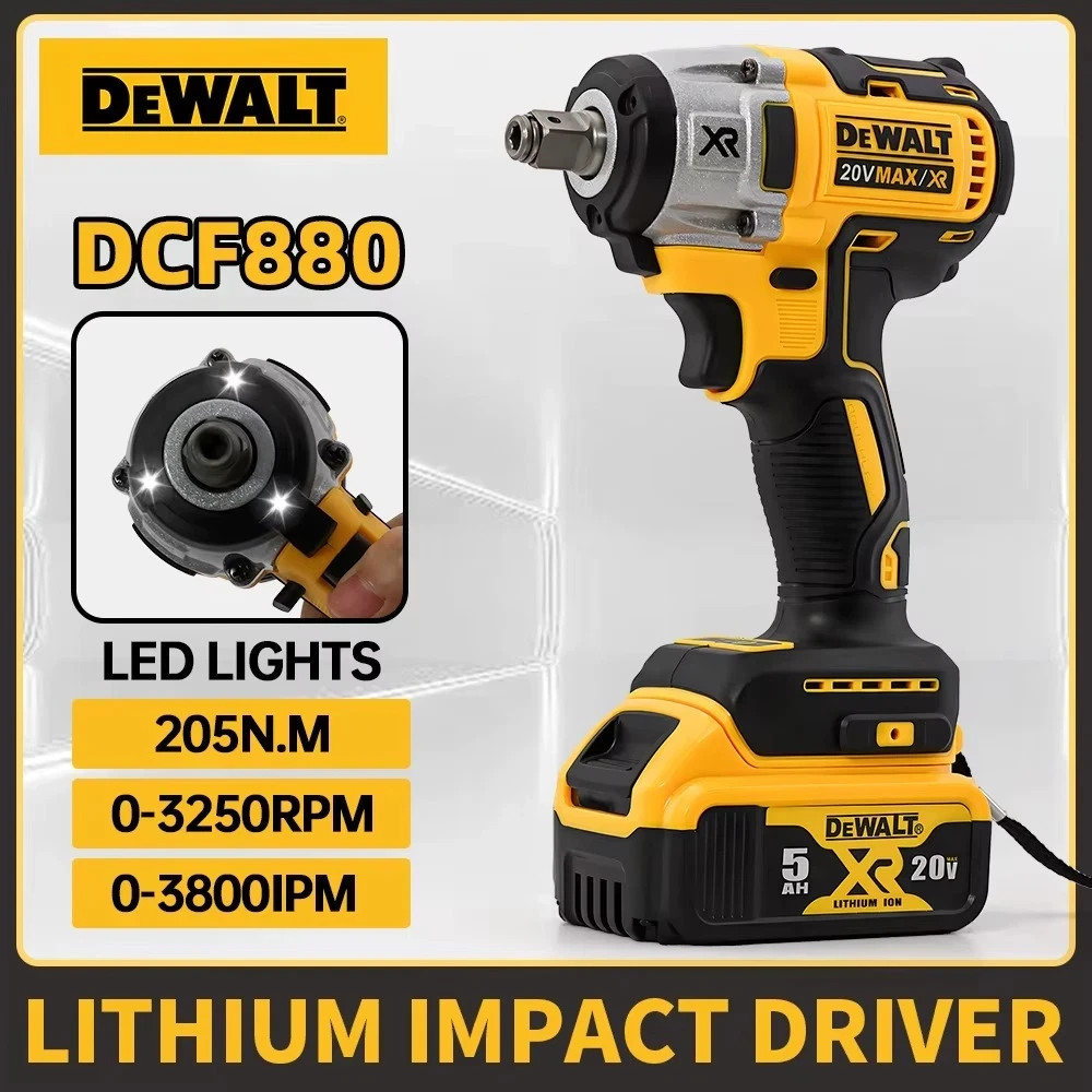 DeWalt DCF880 Cordless Brushless Impact Wrench 205Nm LED 3250RPM Power Tool ONLY