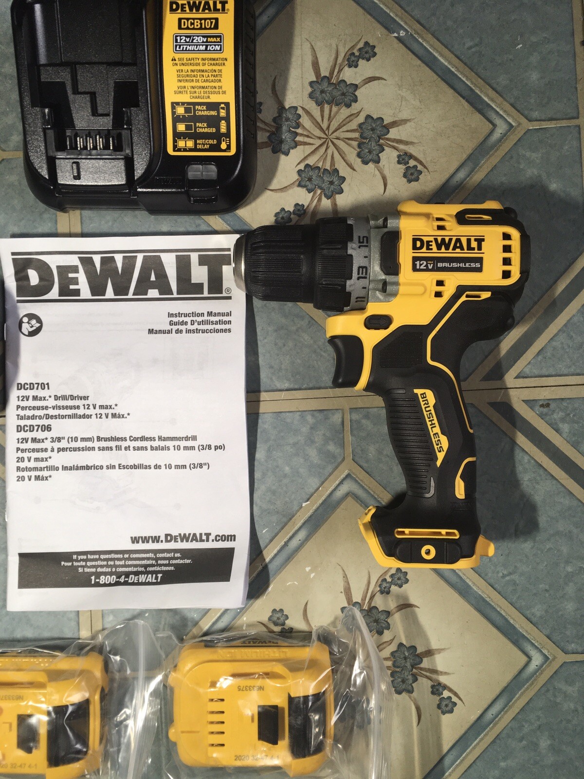DEWALT XTREME 12v Reciprocating Saw, Drill Driver, Batteries And Charger