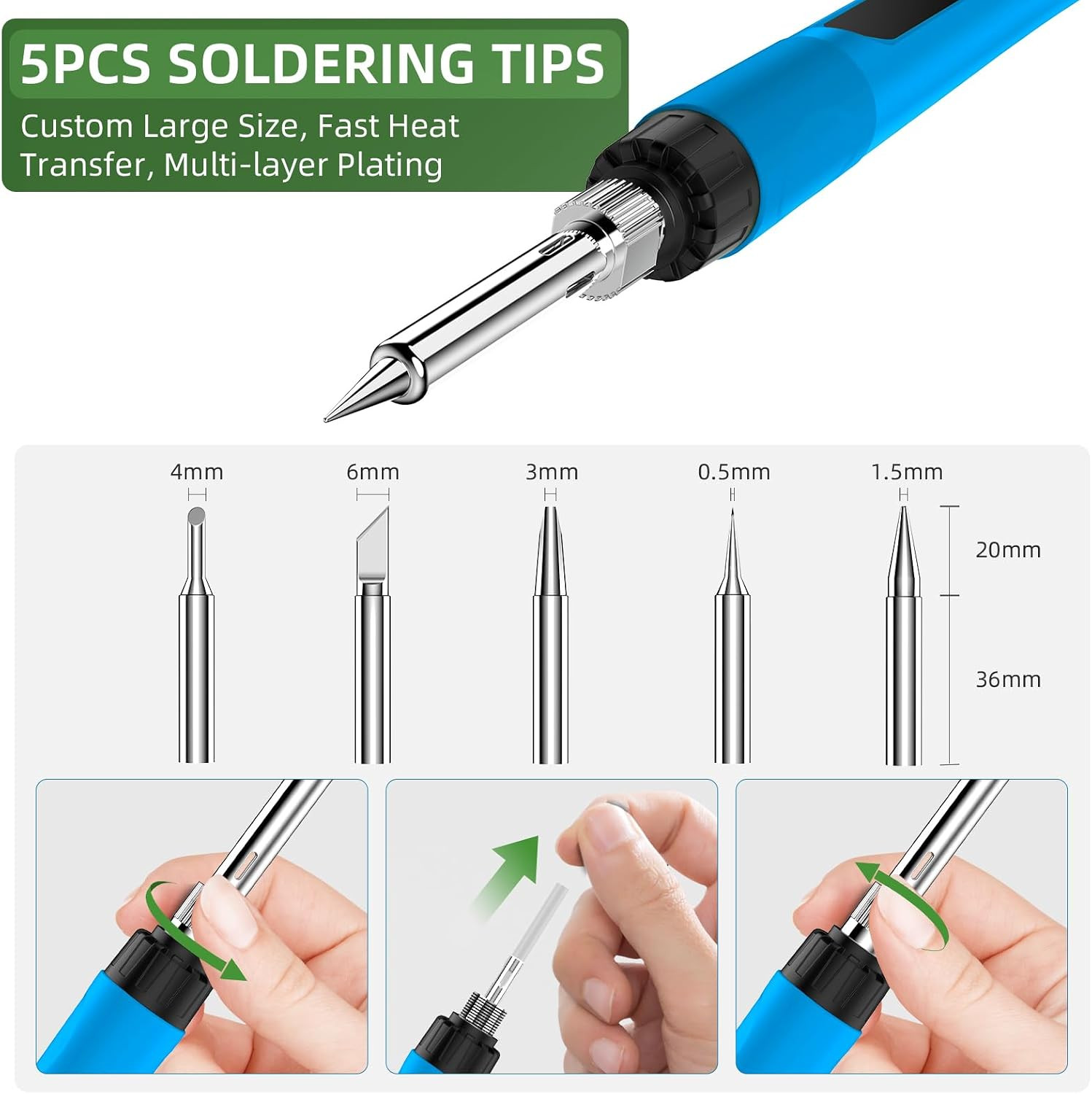 Soldering Iron Kit, 190W Soldering Gun, 110V LED Solder Kit for Electronics, Adj