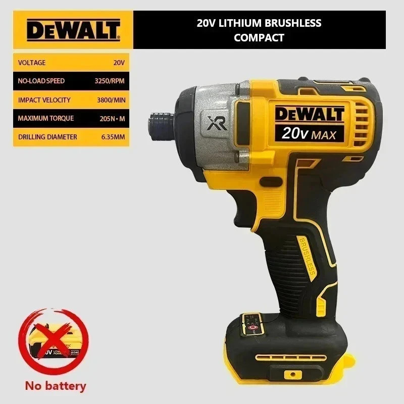 Share Dewalt DCF887 Brushless Electric Impact Driver Cordless Screwdriver Electr