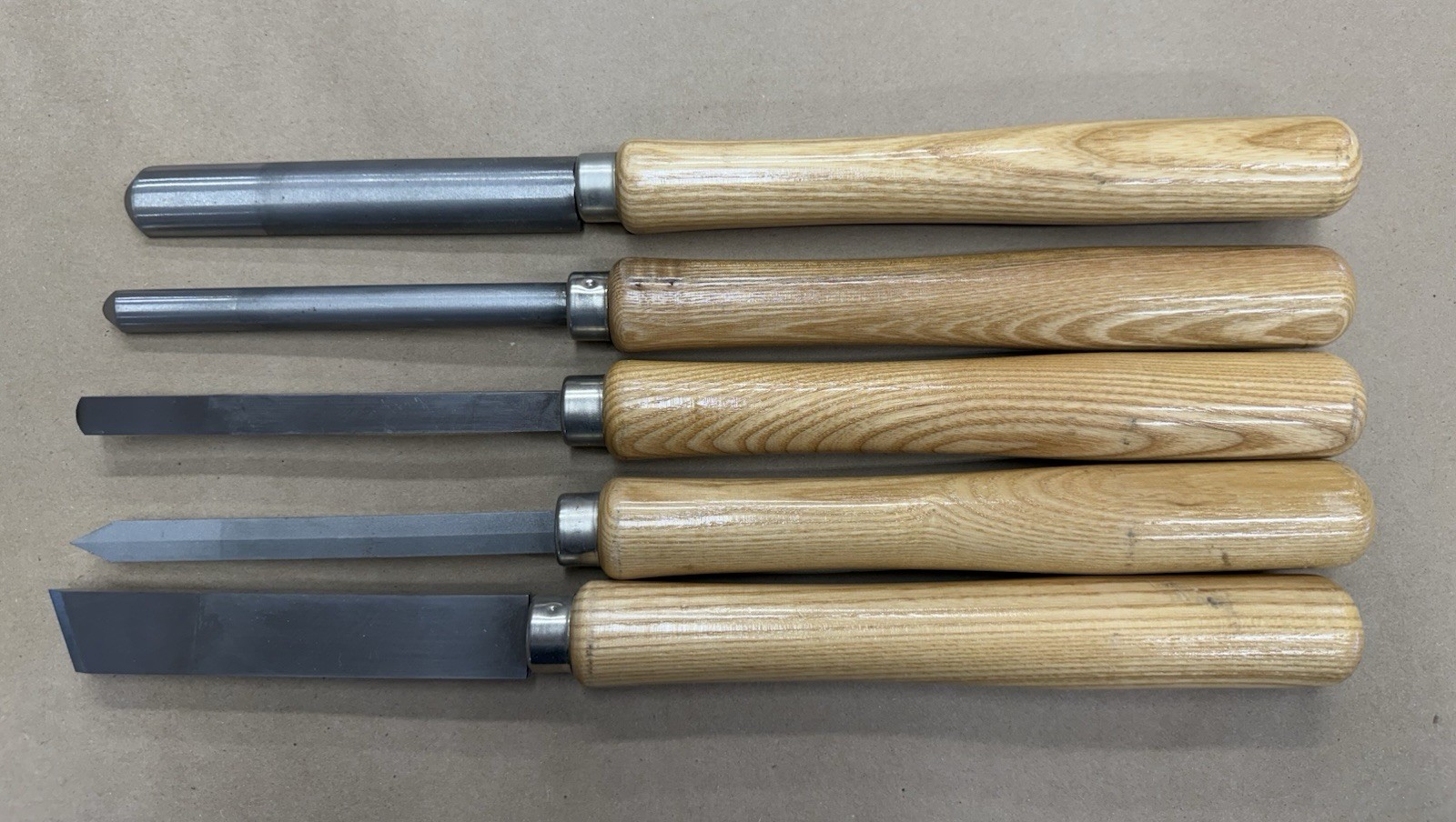 Shop Mate 5 Piece Lathe Chisel Wood Turning Tool Set (Excellent/Clean Condition)