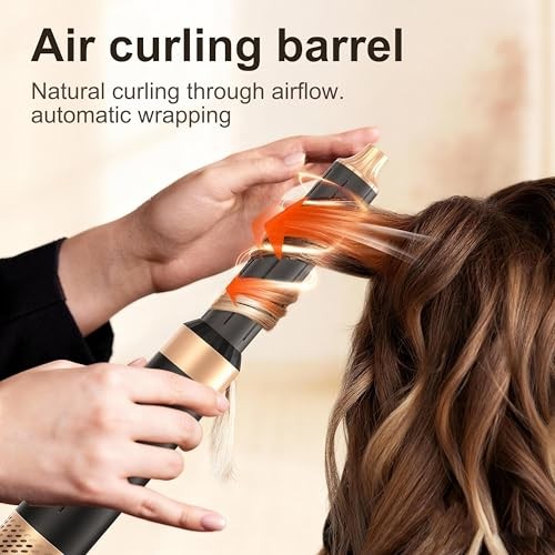 6-in-1 Hot Air Hair Styler Brush, 950W Hair Styler Hot Air Curlers Auto Wrap