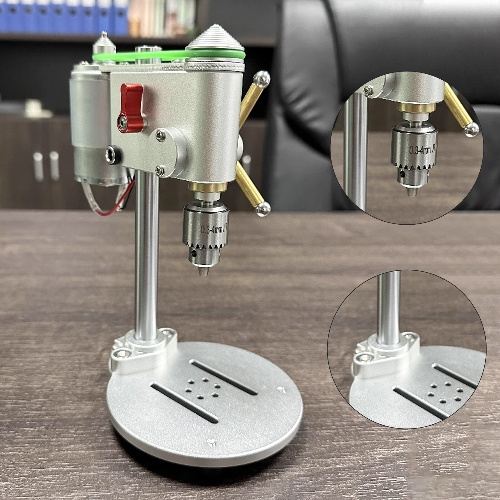 Portable Micro Bench Drill 0.3-4mm Drilling Machine Precision Watch Repair Tool