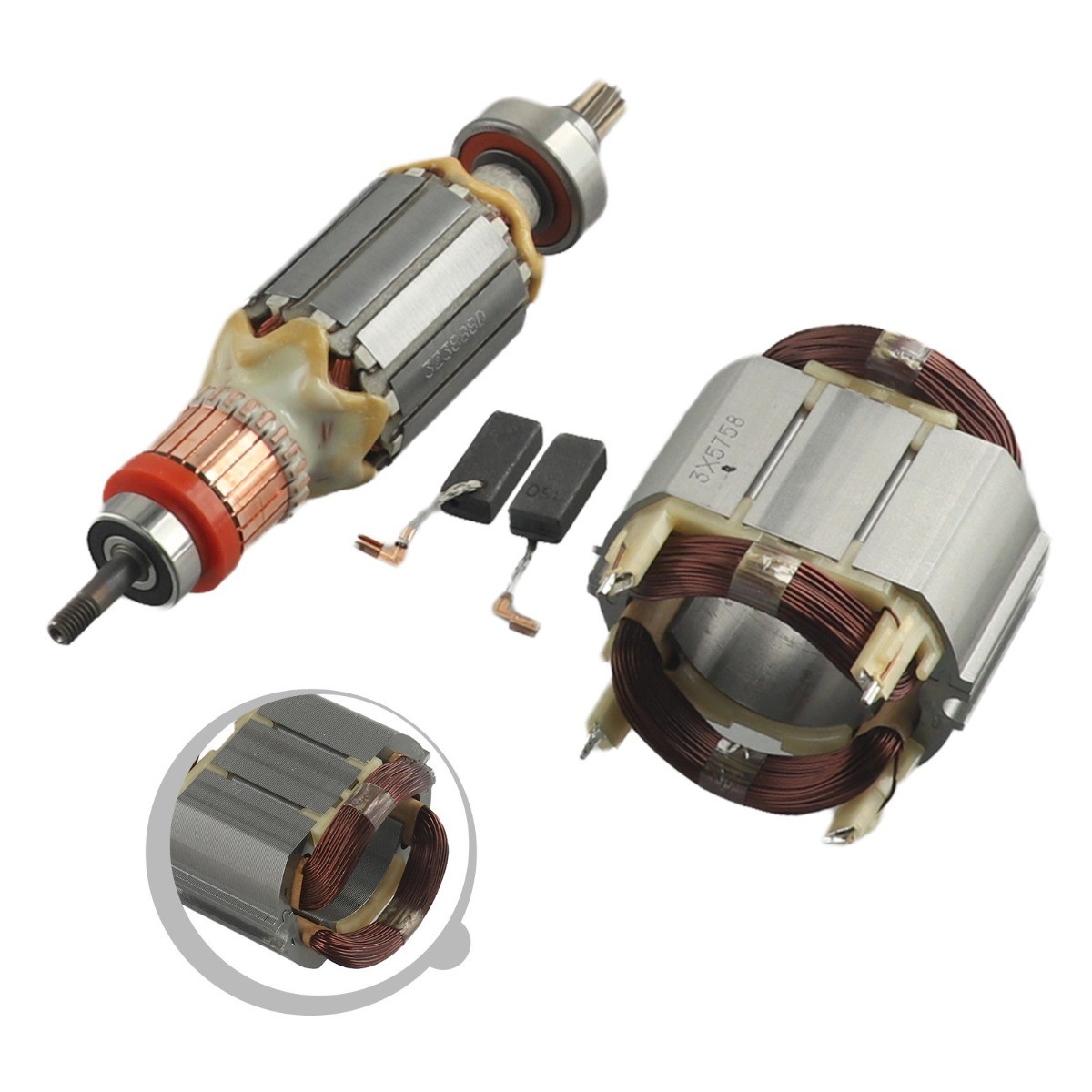 For ROTOR And Carbon Brushes For HR4003C Tool Replacement Parts Stator