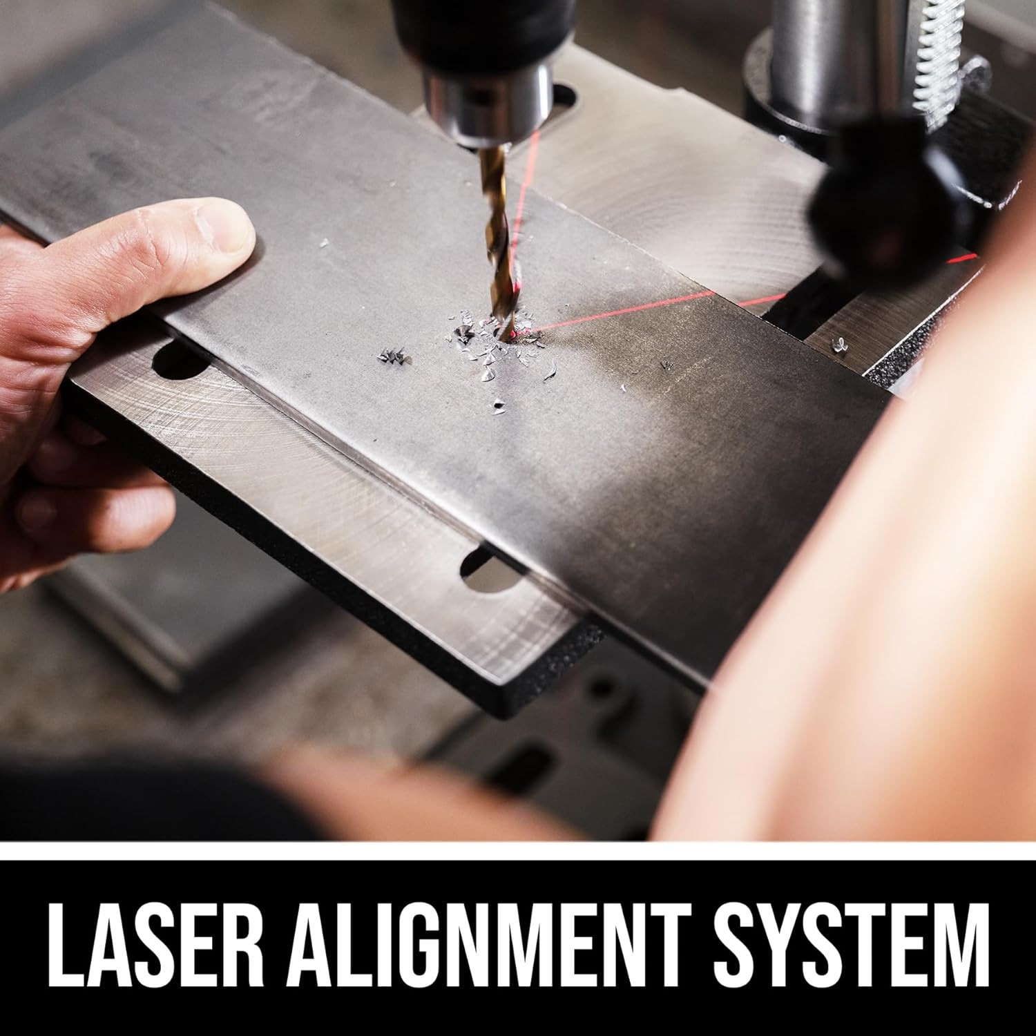 SKIL 6.2 Amp 10 In. 5-Speed Benchtop Drill Press with Laser Alignment & Work Lig
