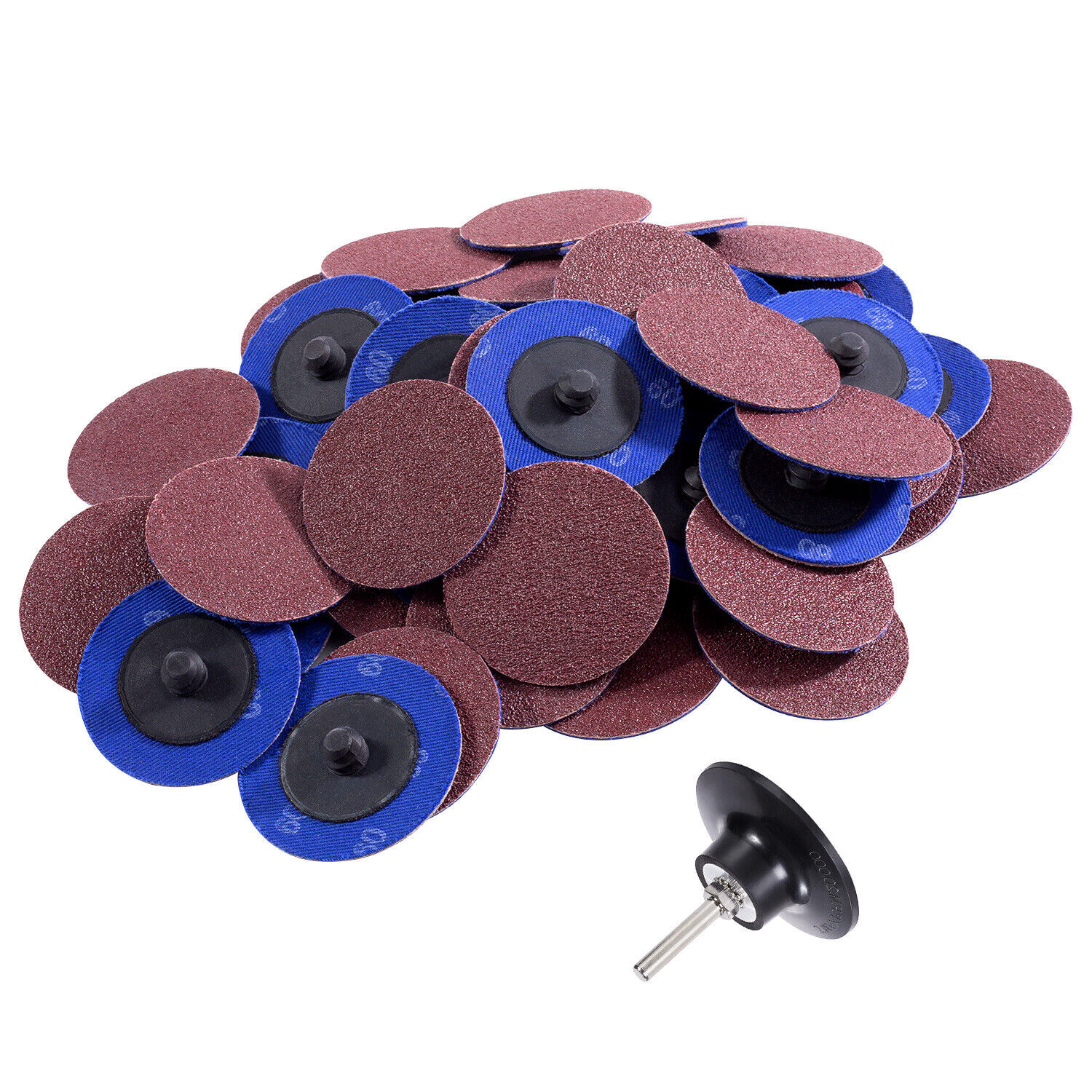 46PCS 2&Prime; Aluminum Oxide Roll Lock Die Grinder Sanding Discs Set 36 60 120 Grit