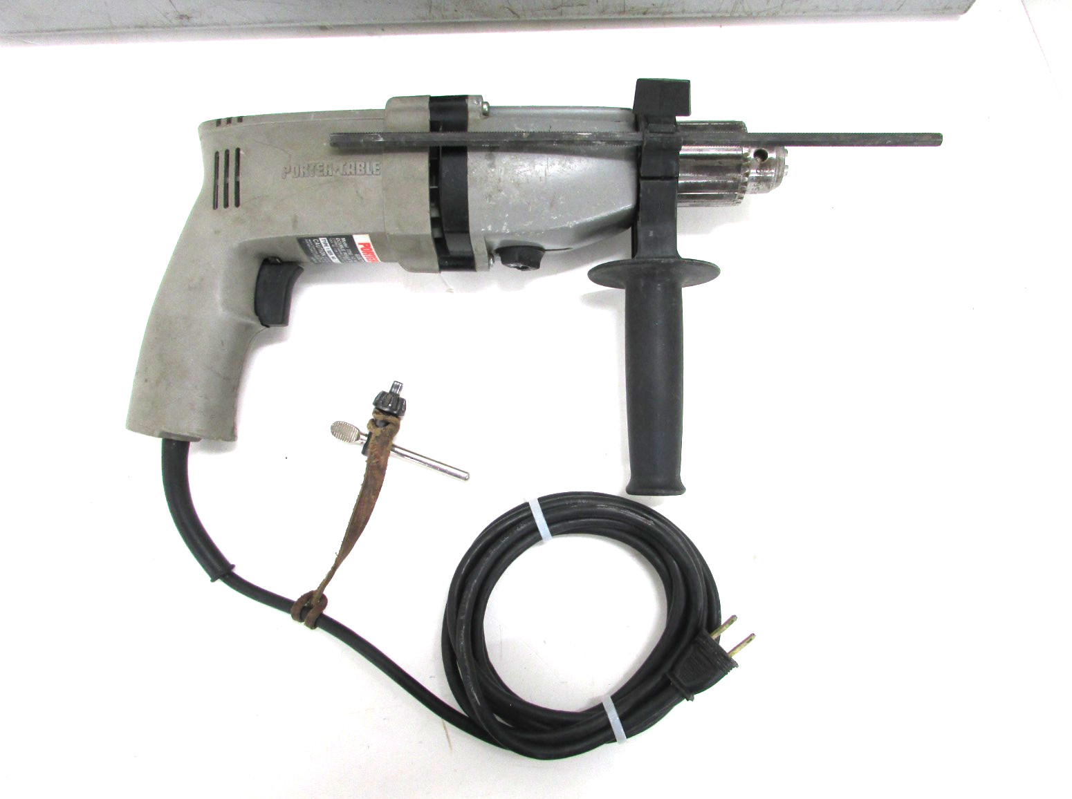 PORTER CABLE TOOLS 1/2” HD 2-SPEED HAMMER DRILL #7750, w/ SIDE HANDLE & CASE
