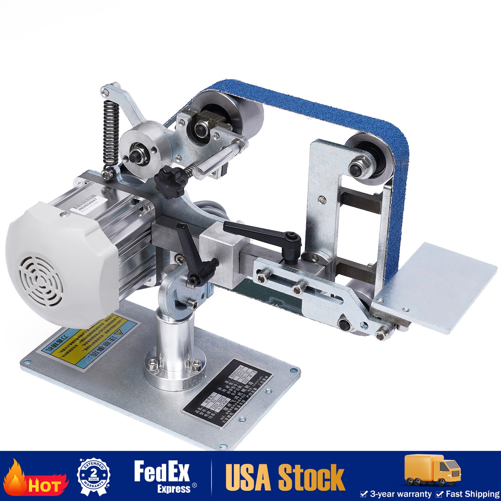 550W Belt Sander 1×30&Prime; Vertical/Horizontal Belt Polishing Grinder+110V Motor