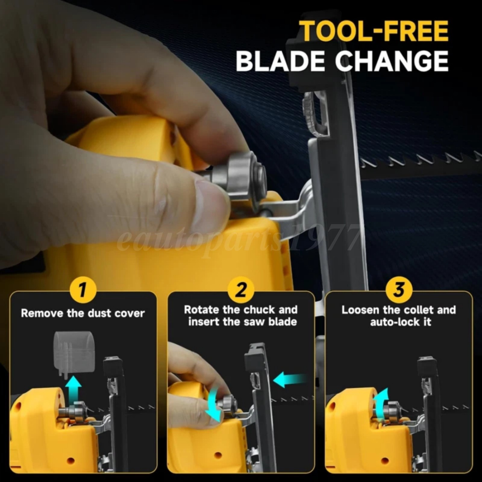 20V Cordless Jigsaw, Compatible with Dewalt Battery,2700RPM,0°-45° Bevel Cutting