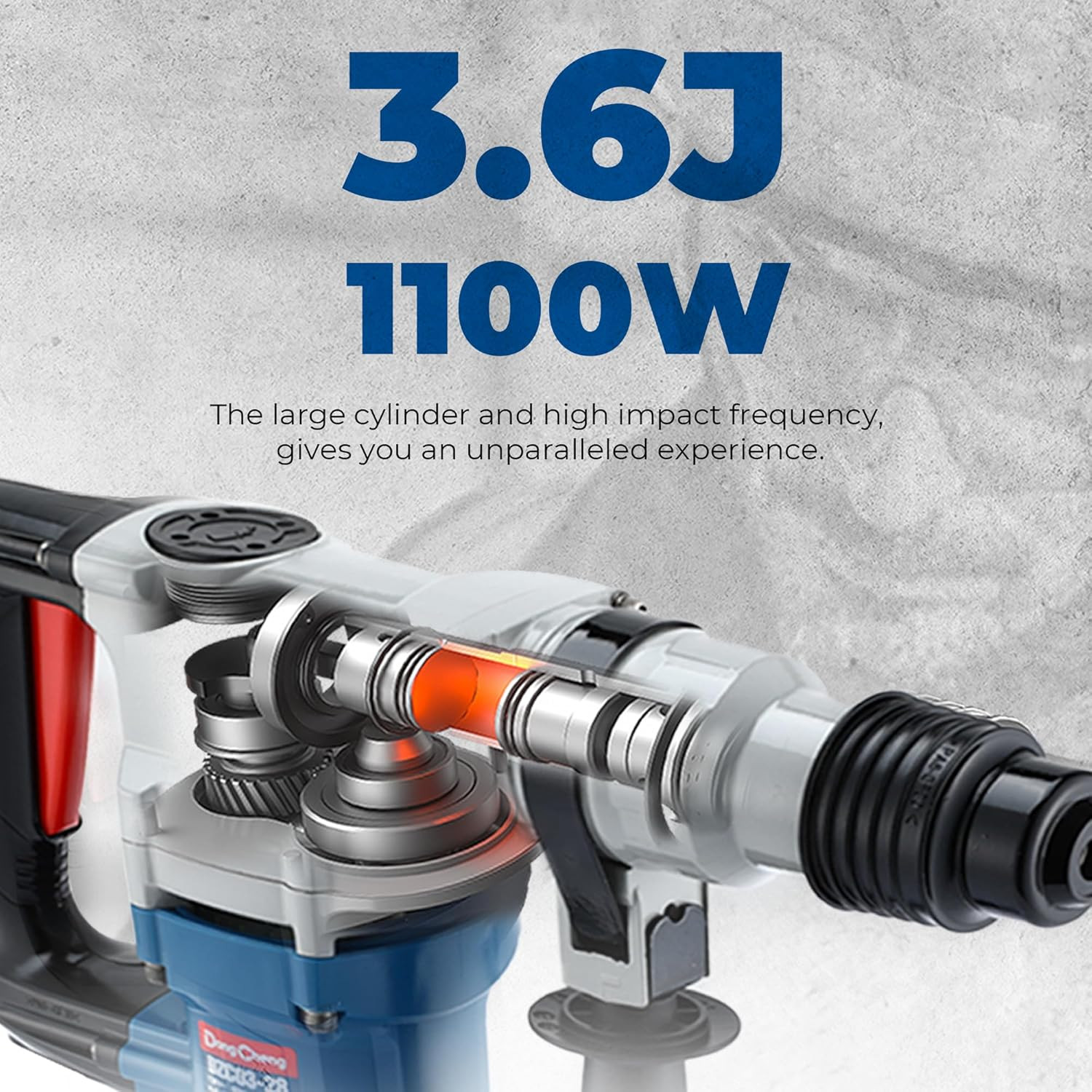 Dongcheng 1-1/8 Inch Sds-Plus Rotary Hammer with 9.2A Motor, 3.6J Impact Energy,