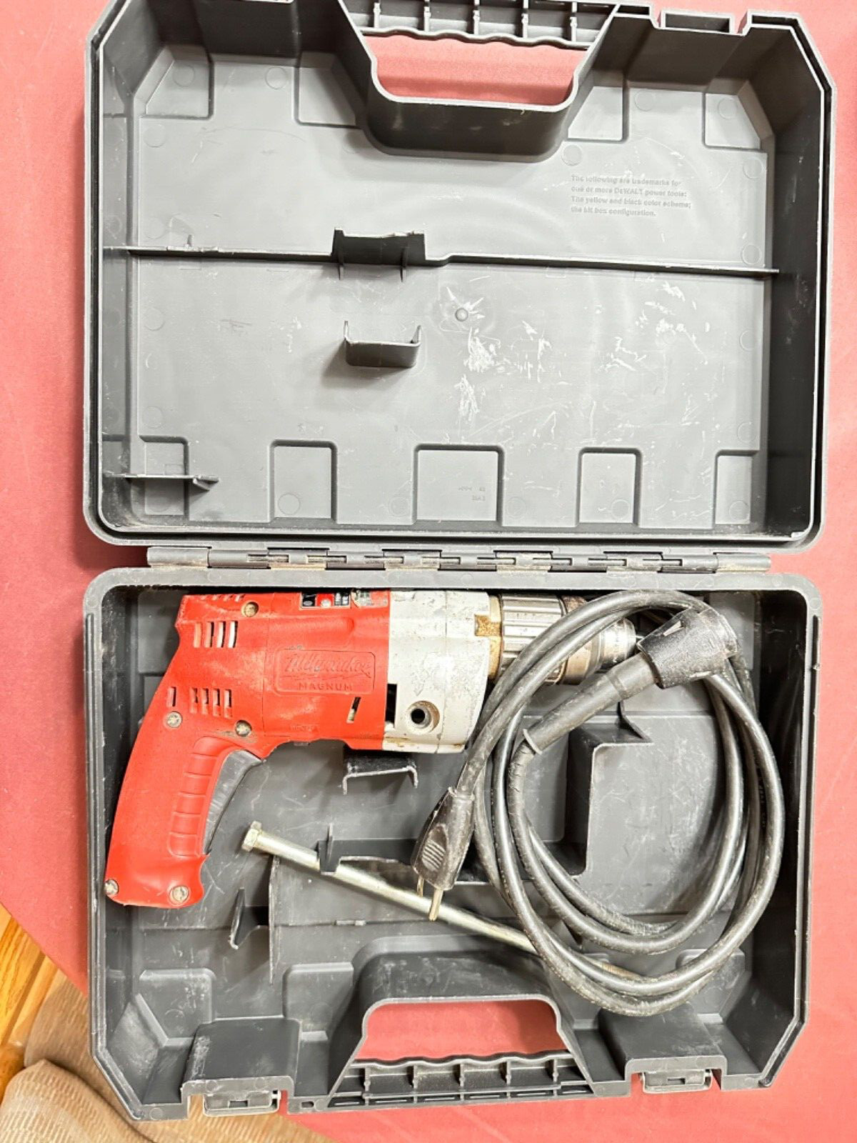 MILWAUKEE 1/2&Prime; MAGNUM HOLE SHOOTER, Cat. No. 0235-1, 0-850 RPM, USA, With DWCase