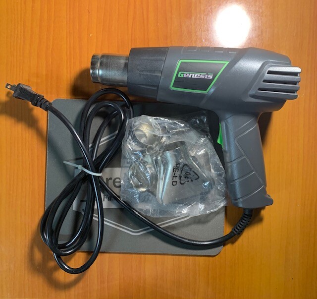 Genesis GHG1500A Dual-Temperature Heat Gun Kit 12.5Amp/120V/1500W