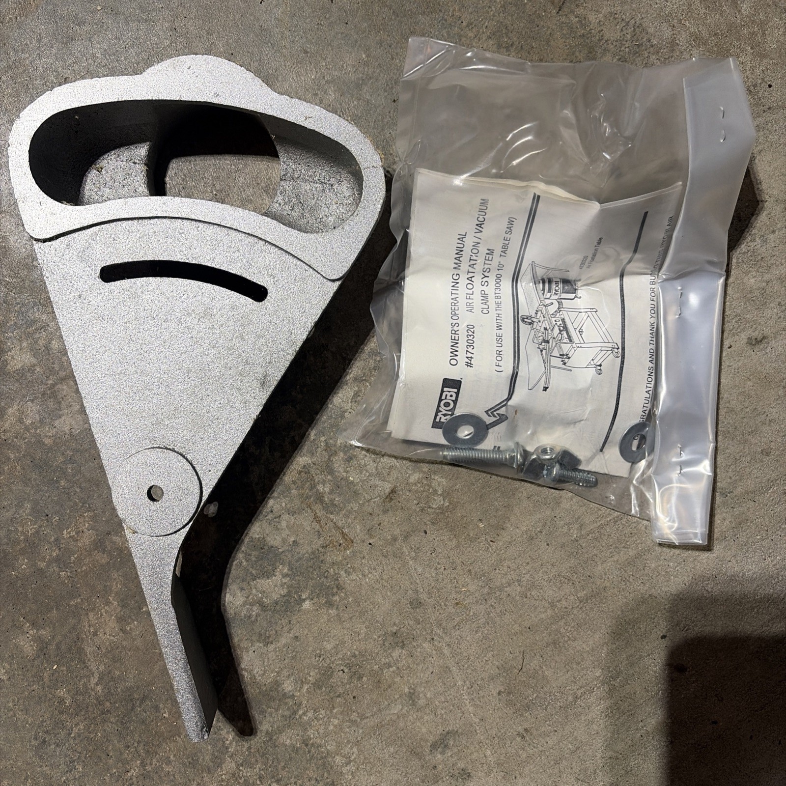 OEM Ryobi BT3000 Air Flotation Vacuum Clamp System part #4730320 New (floor)