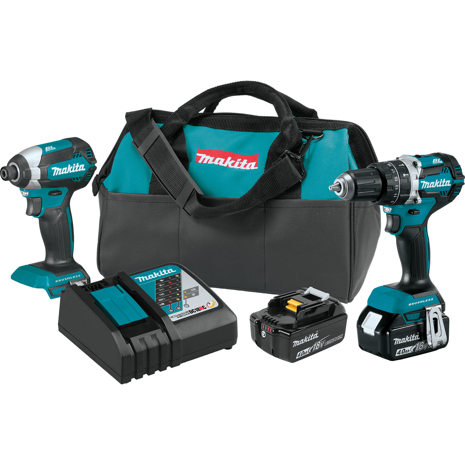 Makita XT269M 18V LXT Brushless 2-Tool Combo Kit w/ Batteries & Charger New