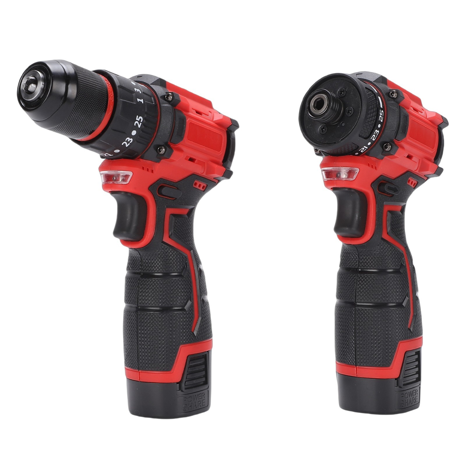 16.8V Brushless Cordless Drill Impact Driver Tool Kit, 3 Batteries US 110V Plug