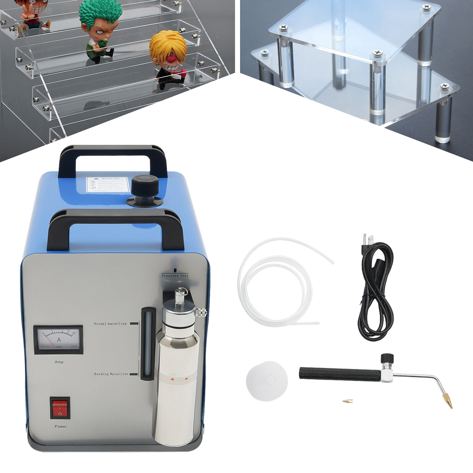 H160 75L Oxygen Hydrogen HHO Gas Flame Generator Torch Acrylic Polisher Machine