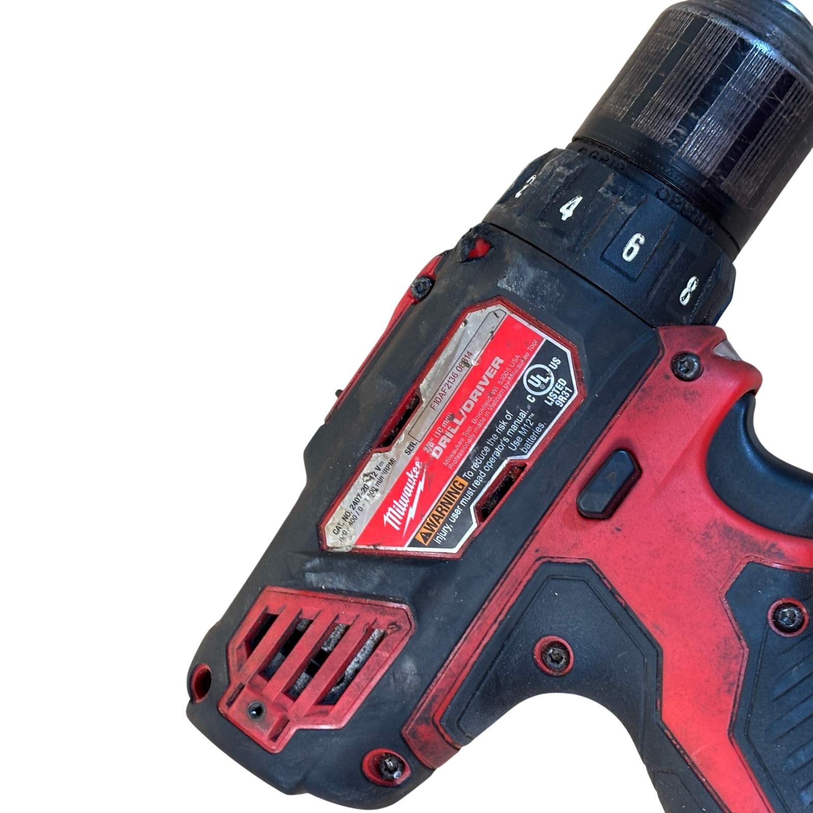 Milwaukee 2407-20 M12 12V Lithium-Ion Cordless 3/8&Prime; Drill/Driver 6814
