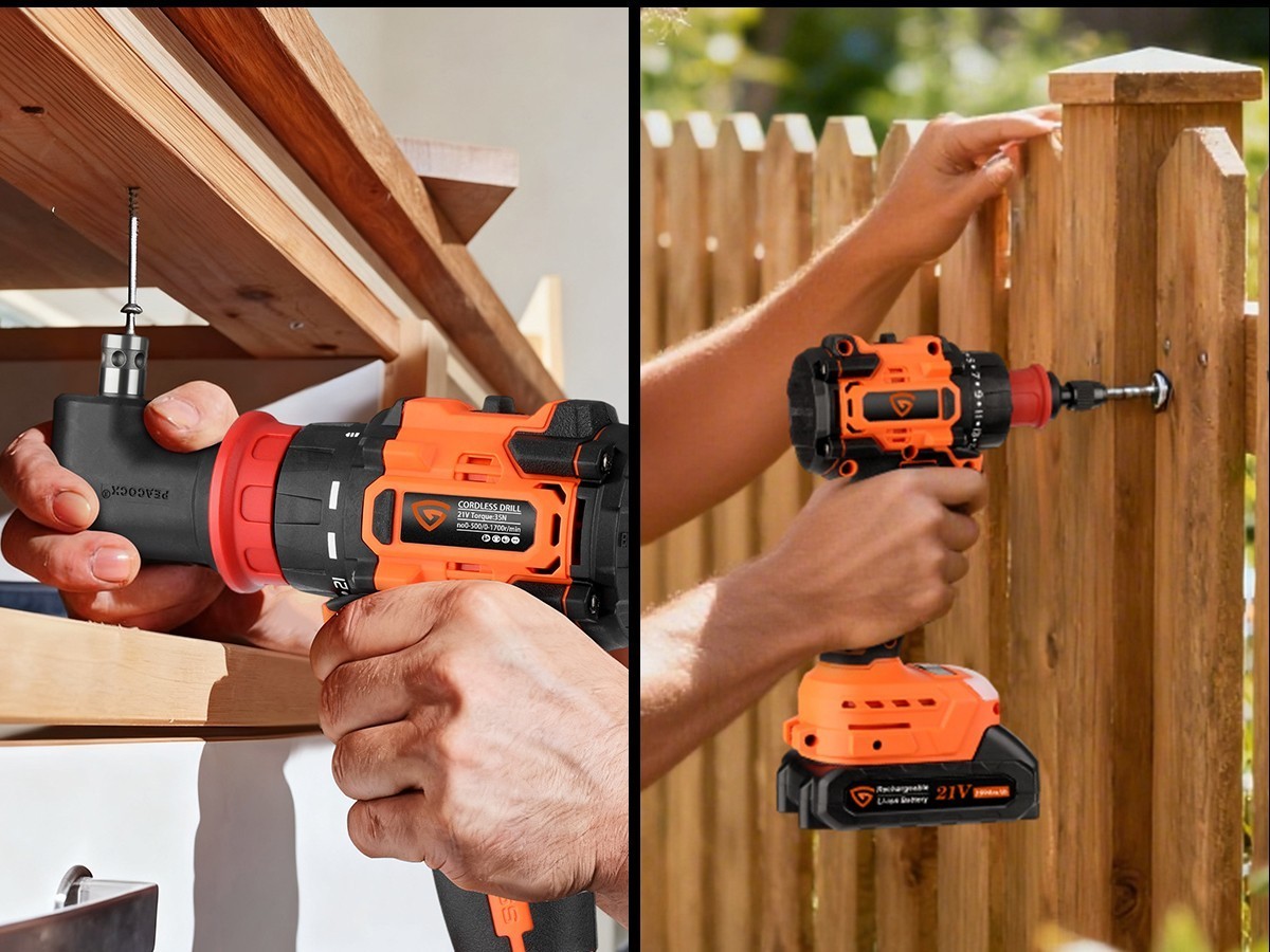 Impact Wrench High Torque 6.35 mm Offset Attachment 5 in 1 Fast Charger with LED