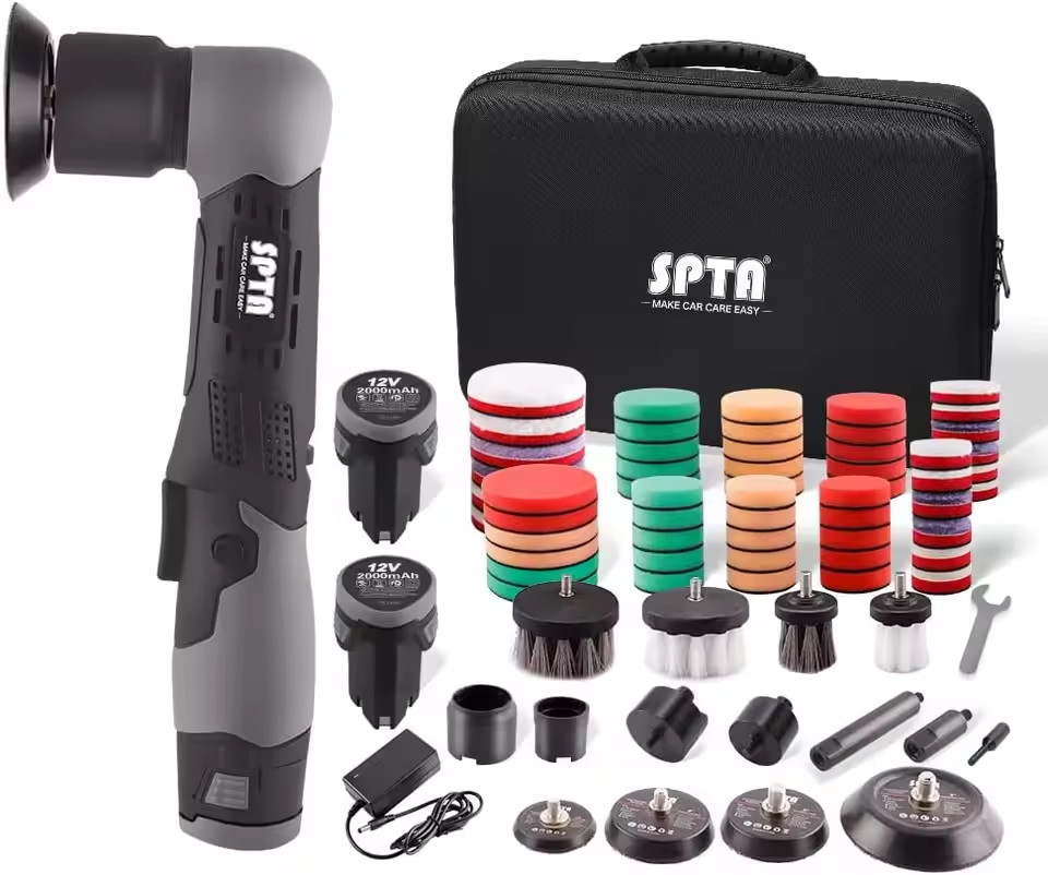 12V Cordless Mini Car Polisher with Multiple Pads for Auto Detailing