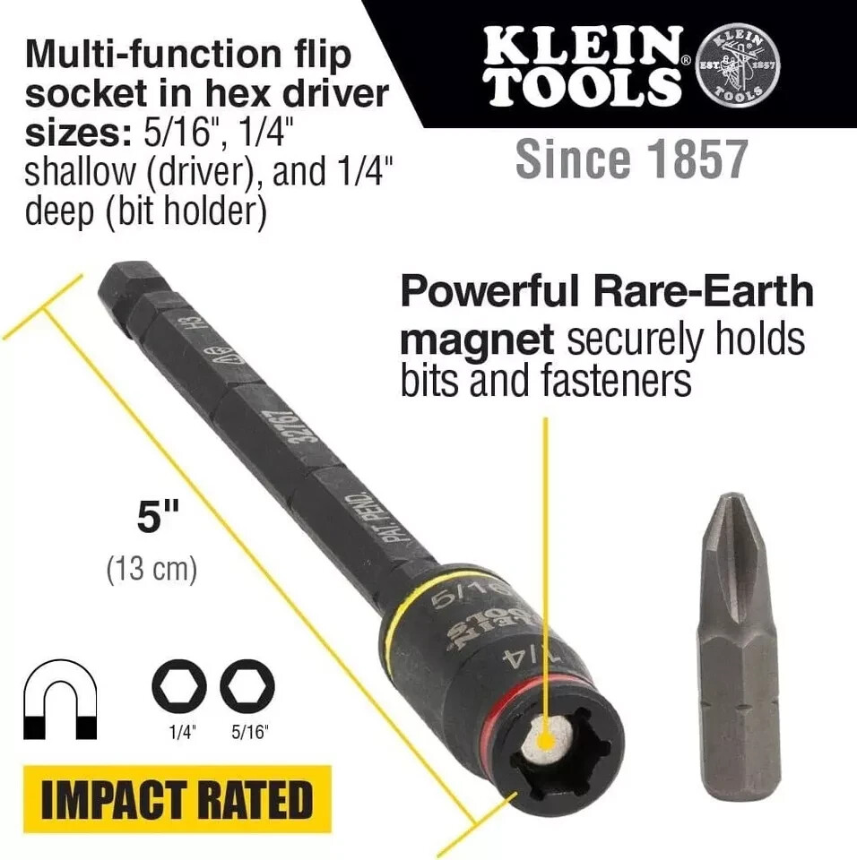Klein Tools 32767 Impact Driver, 3-in-1 Flip 1 Count (Pack of 1)