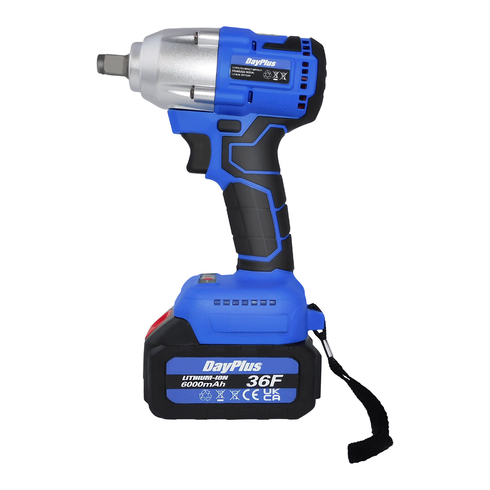 420NM 1/2&Prime; 21V Brushless Cordless Impact Wrench with 6000mAh Battery Charger Kit