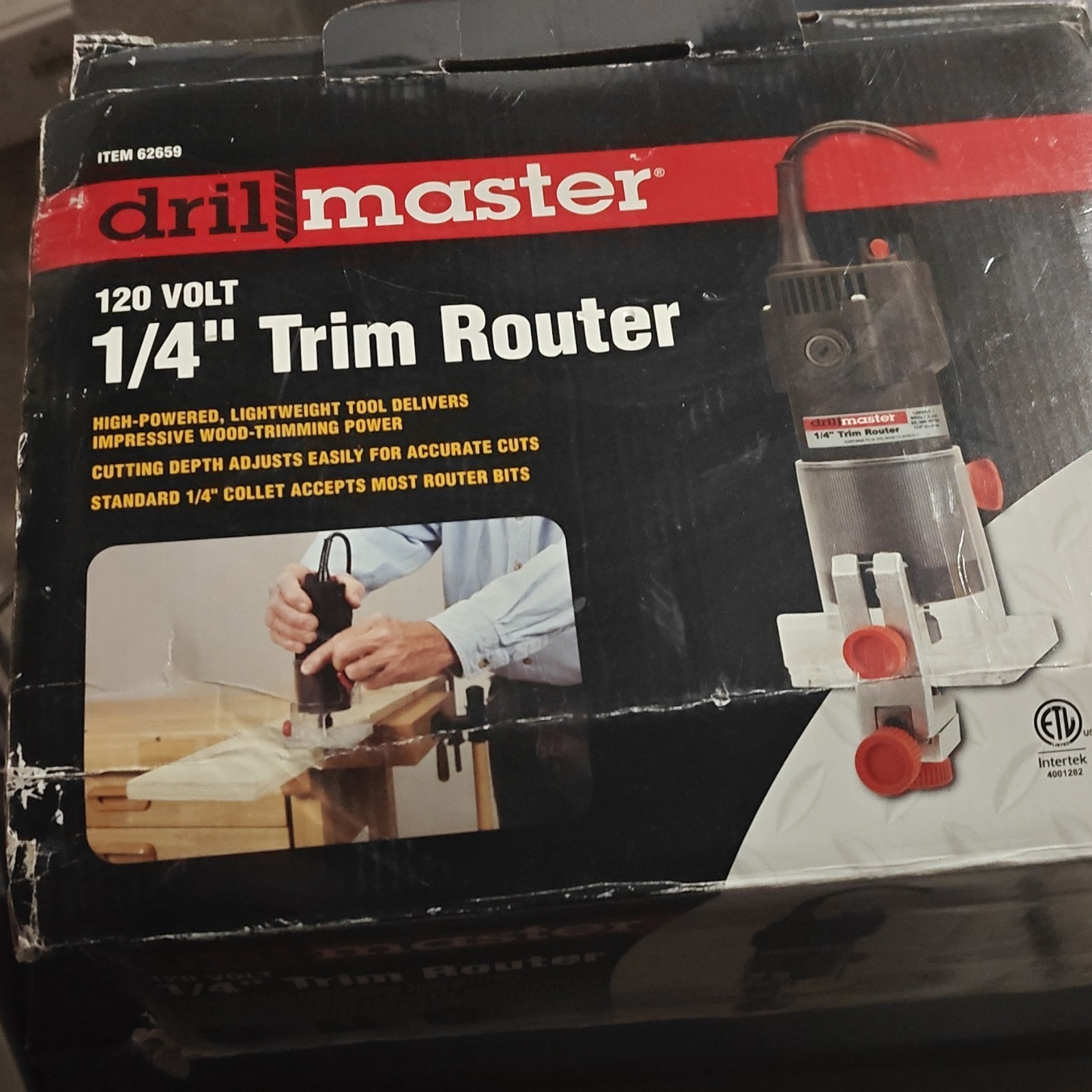 Drill Master 120V Trim Router Corded Electric Black MPN 62659