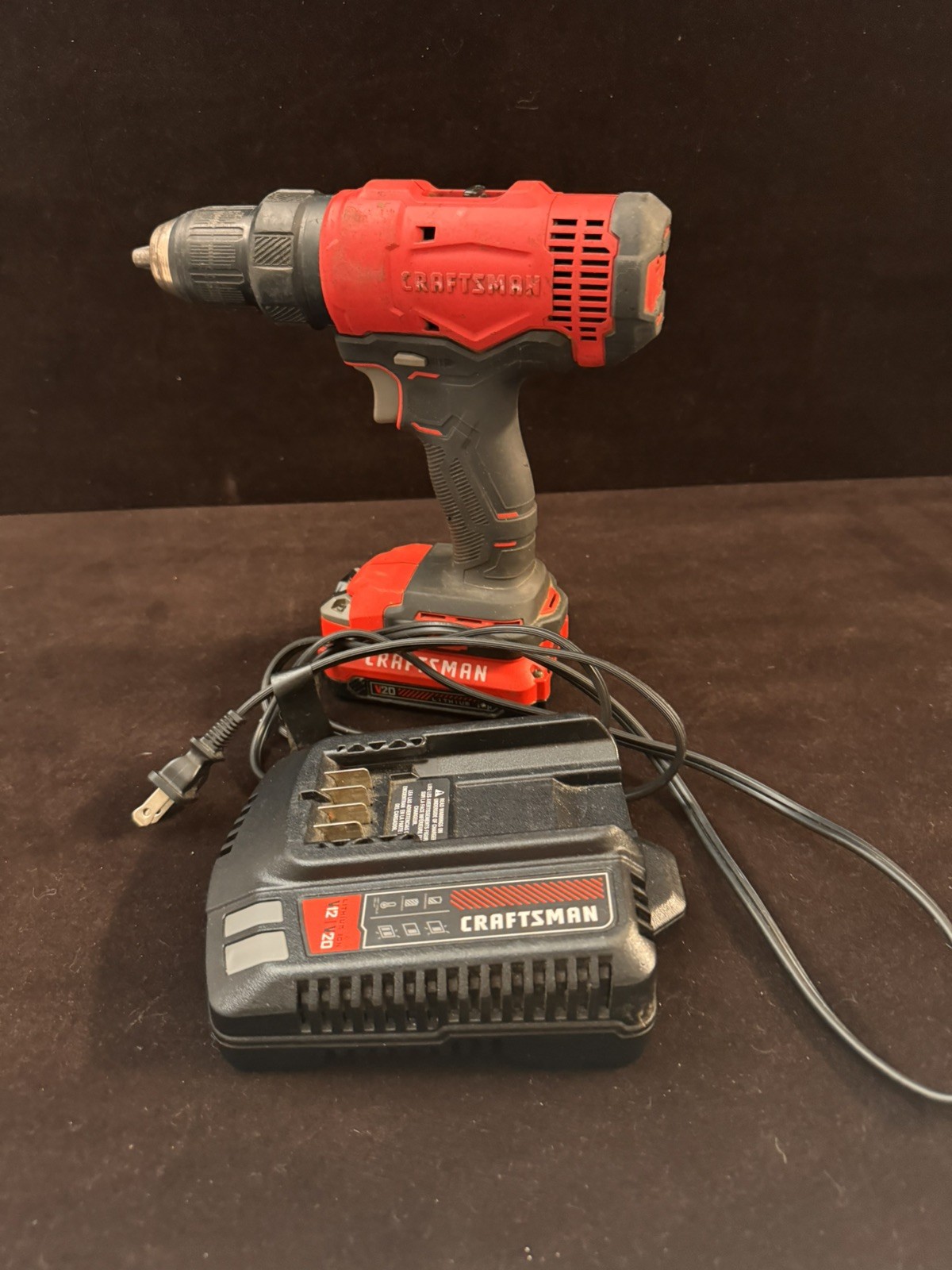 V20 Cordless Drill 1/2 Battery and Charger Included