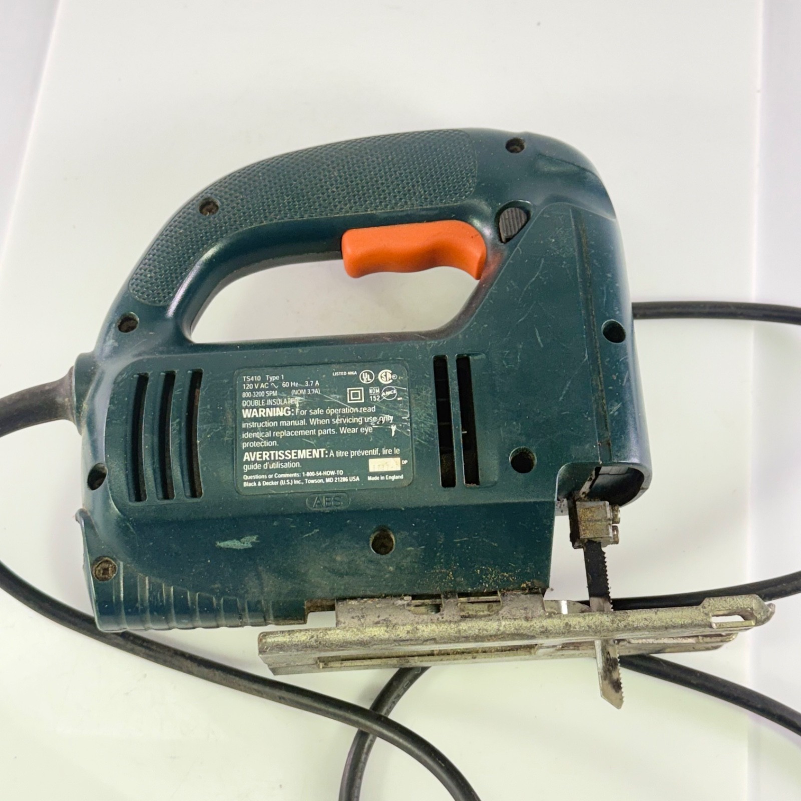 Black & Decker TS410 Type 1 Variable Speed Corded Jigsaw 3.7A 3200 SPM – Tested