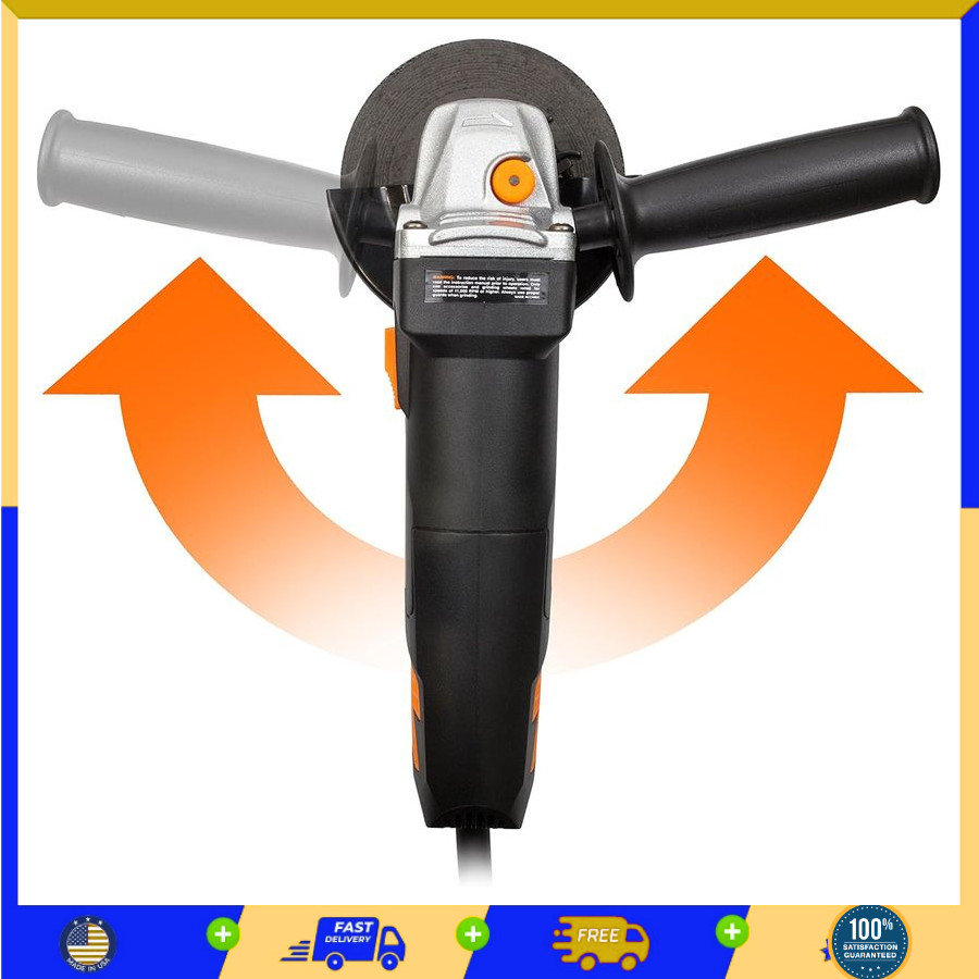 WEN 7-Amp Angle Grinder with 4-1/2-Inch Wheel and Reversible Handle (944)