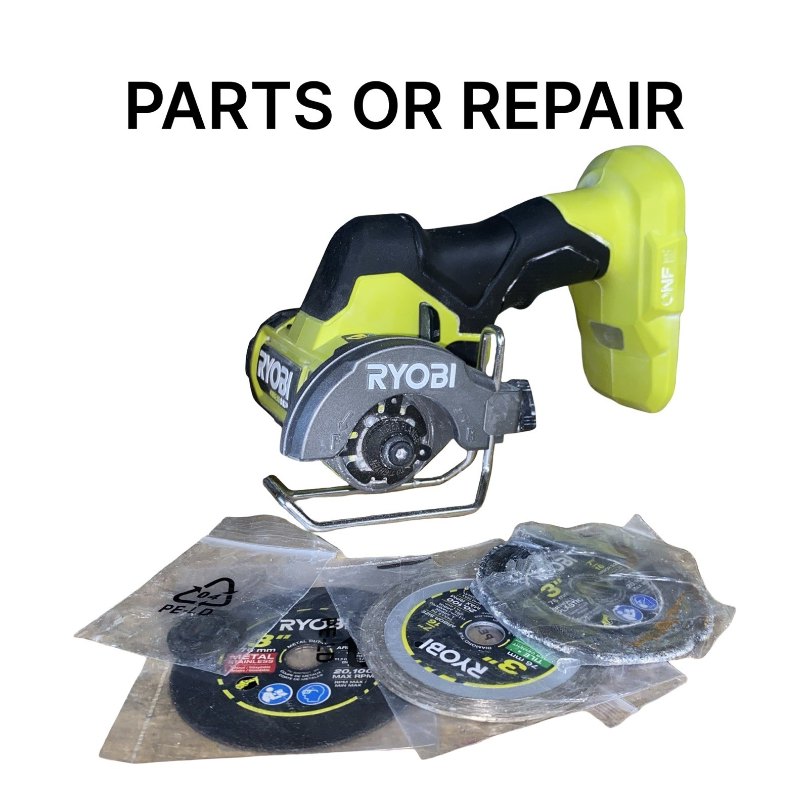 Ryobi ONE+ HP 18V Compact Cut-Off Tool (Tool Only) PSBCS02 – FOR PARTS OR REPAIR