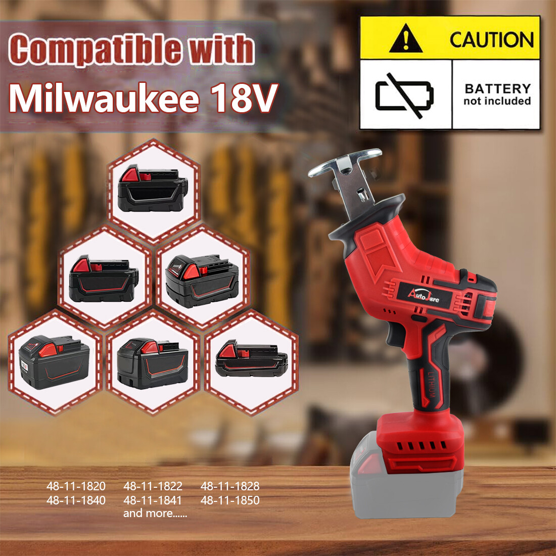 Electric Reciprocating Saw For Milwaukee Battery Cordless High Power CuttingTool