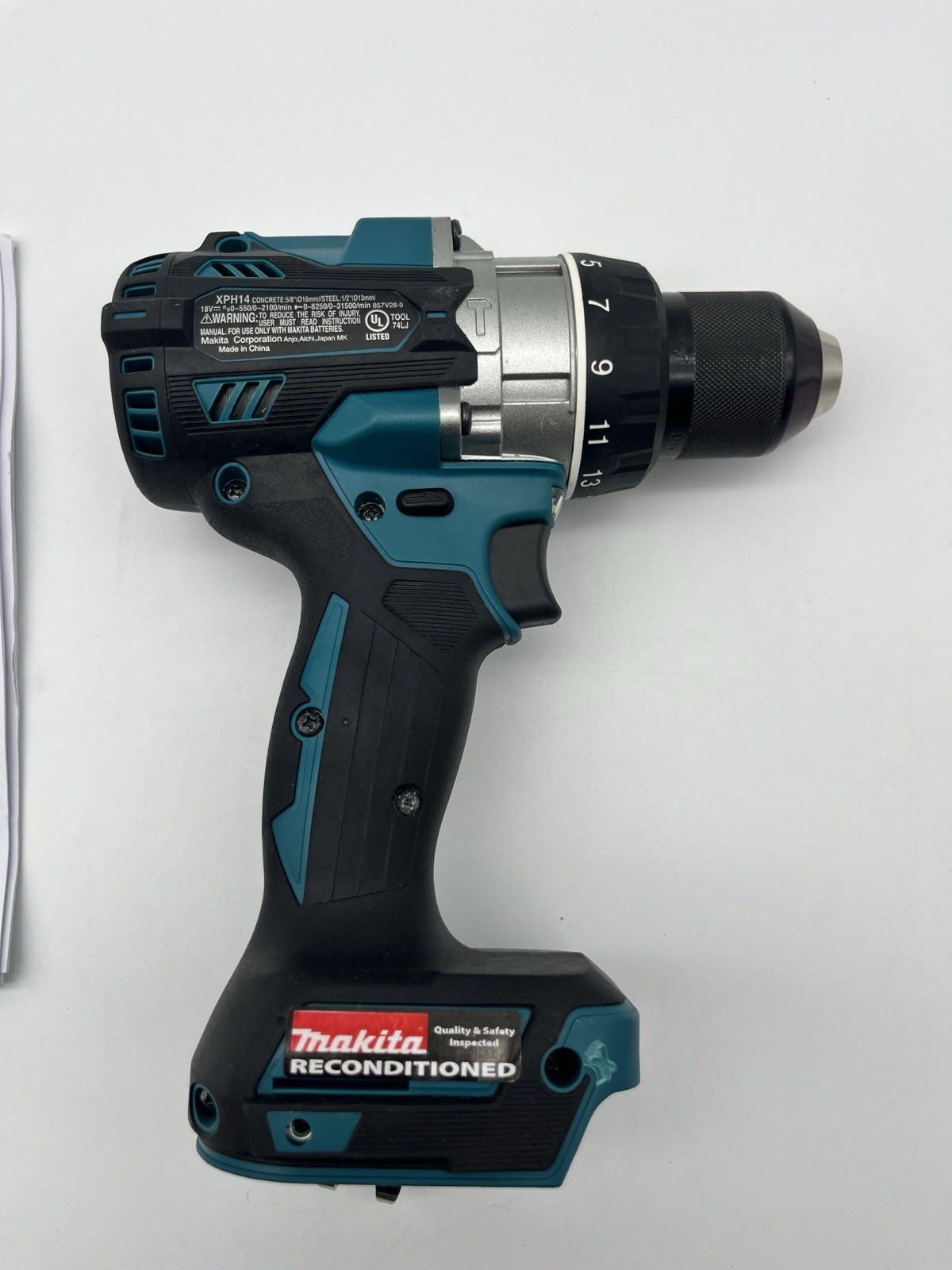 New Makita 18V XPH14 Cordless Brushless 1/2&Prime; Hammer Drill 18 Volt XPH14Z Refurb