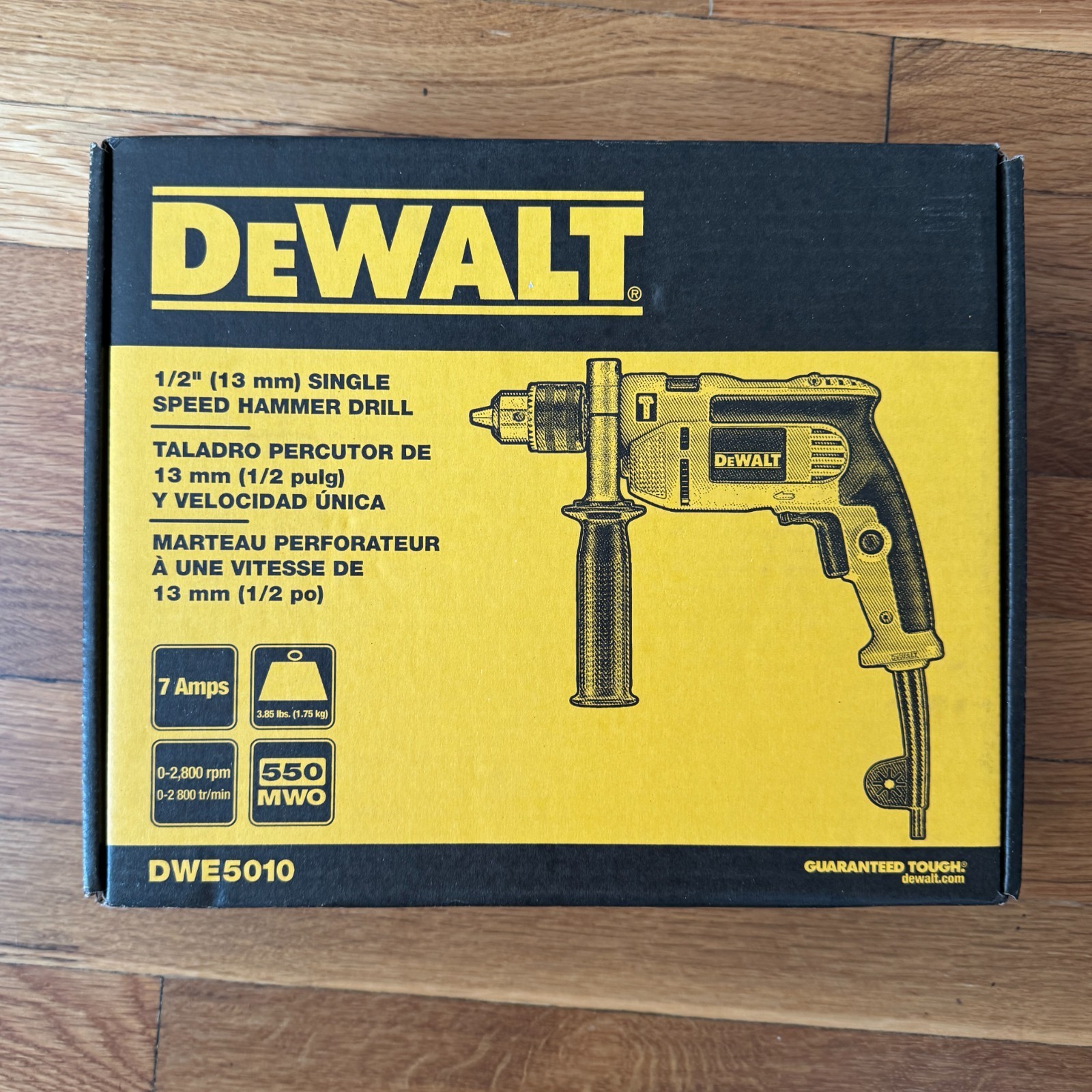 Dewalt Hammer Drill Single Speed DWE5010 7amp 1/2&Prime; New