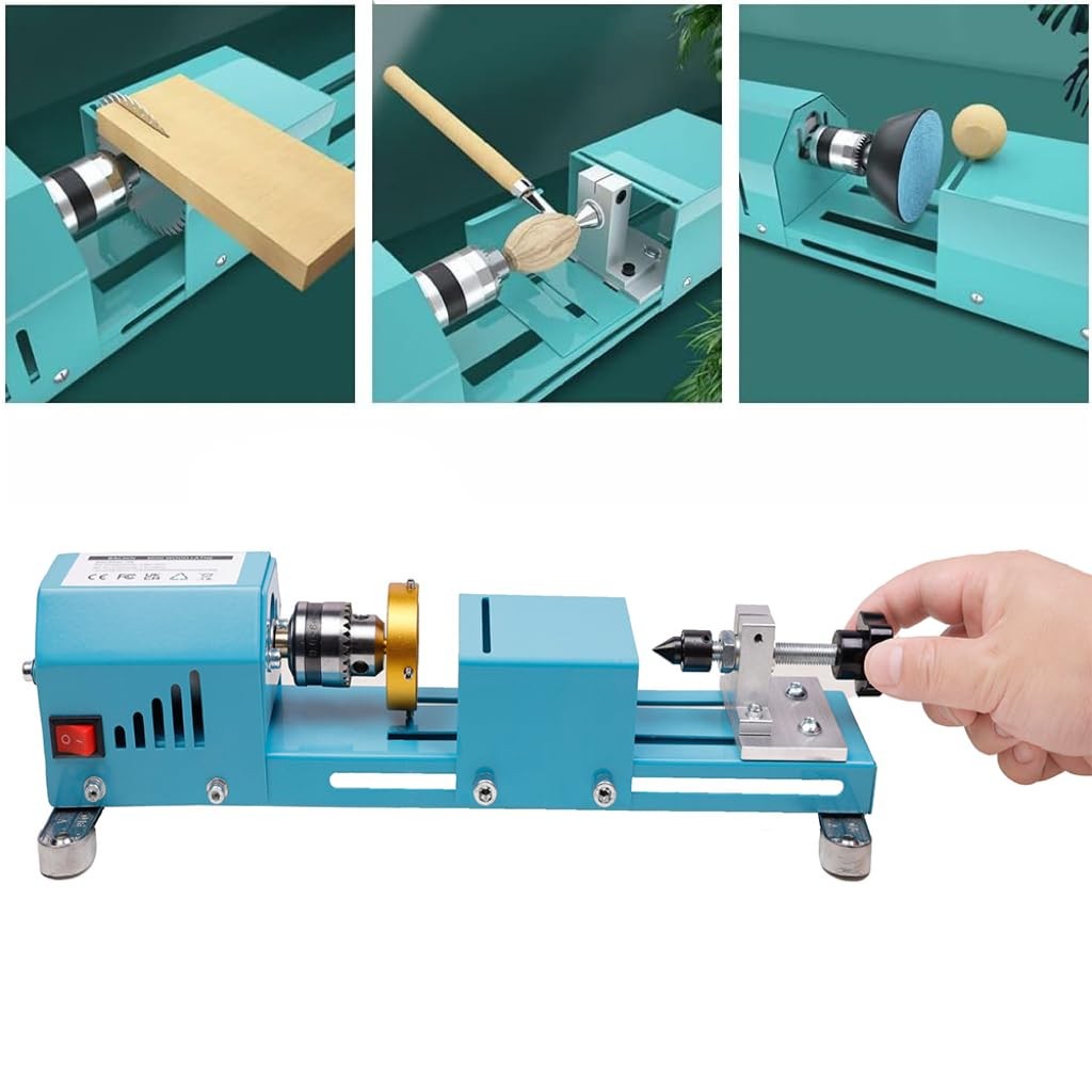Bachin Mini Lathe Wood Lathe Machine Multi-Purpose Type Lathe Wood Lathe